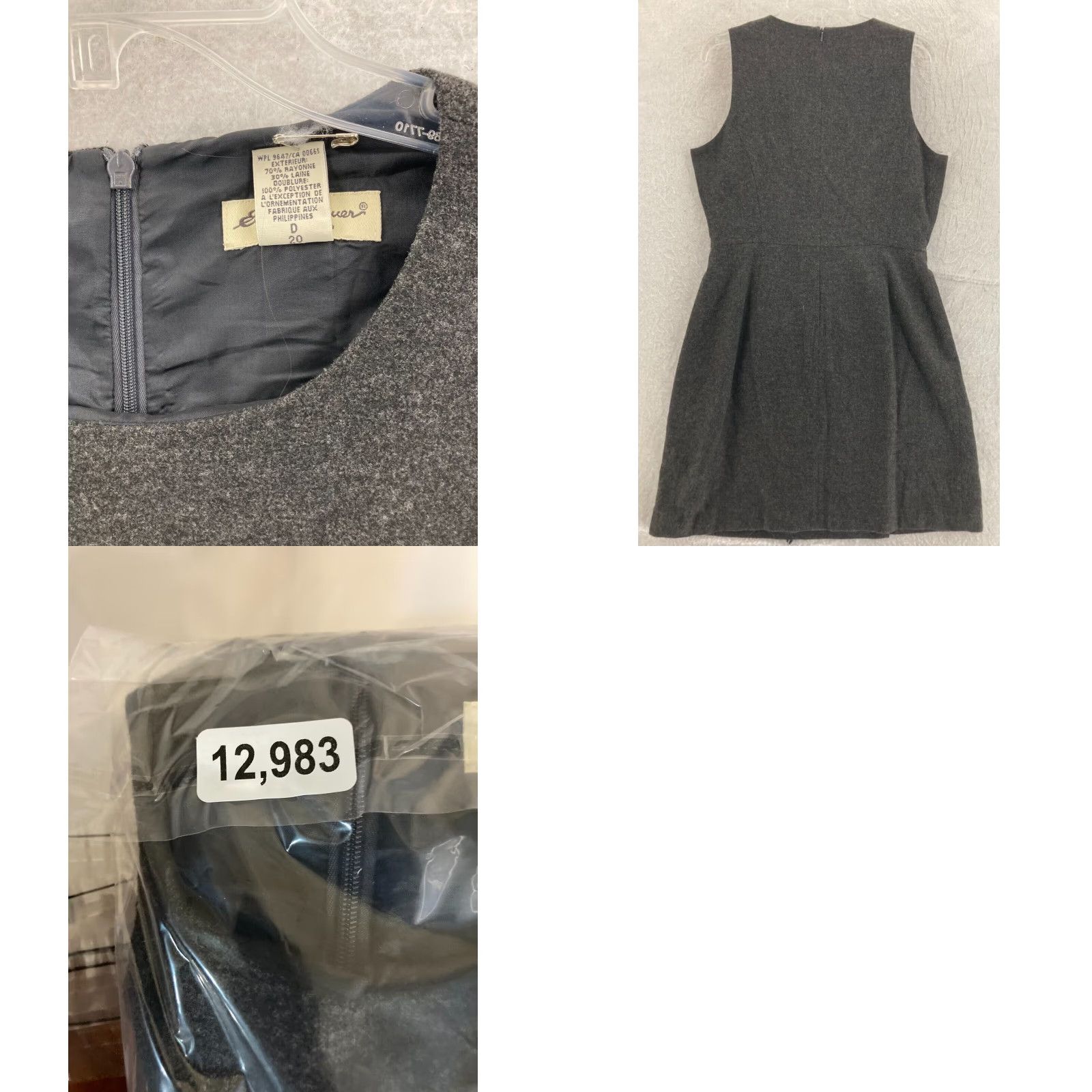 Eddie Bauer Eddie Bauer Women's Gray Wool Blend Petite Sleeveless Dress Size 10 Size L / US 10 / IT 46 - 8 Thumbnail