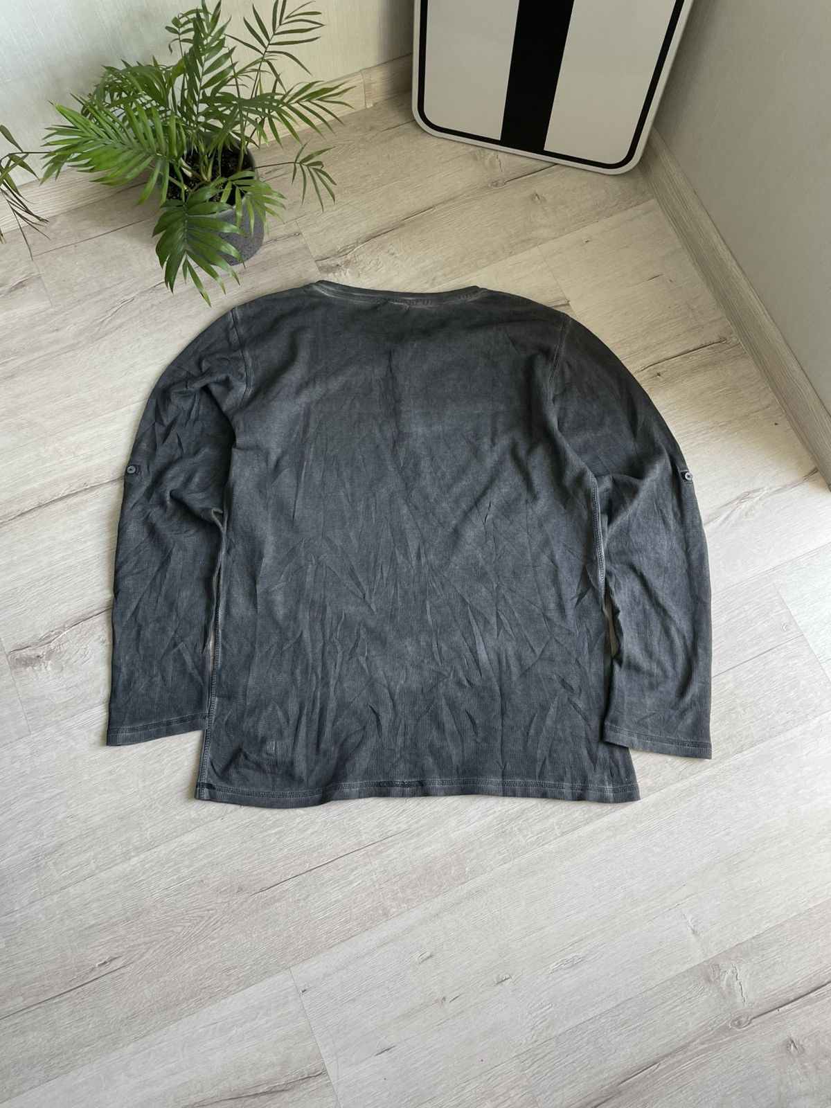 20471120 × Japanese Brand Vintage Military Japan Faded Longsleeve Polo Avant Garde Y2k Size US L / EU 52-54 / 3 - 2 Thumbnail