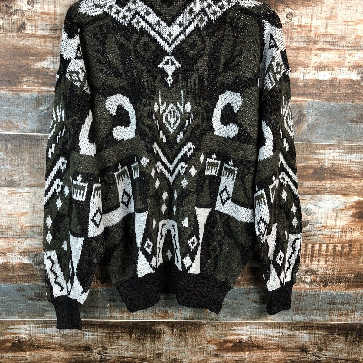 Homespun Knitwear Piat vintage like coogi Grey japan vintage Knitwear #A2470 Size US L / EU 52-54 / 3 - 14 Thumbnail