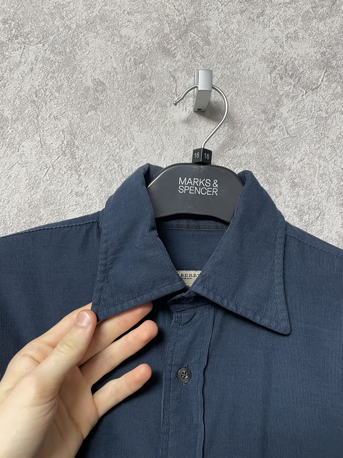 Burberry Burberry Velvet Long Sleeve Button Ups Shirt Size US S / EU 44-46 / 1 - 8 Thumbnail