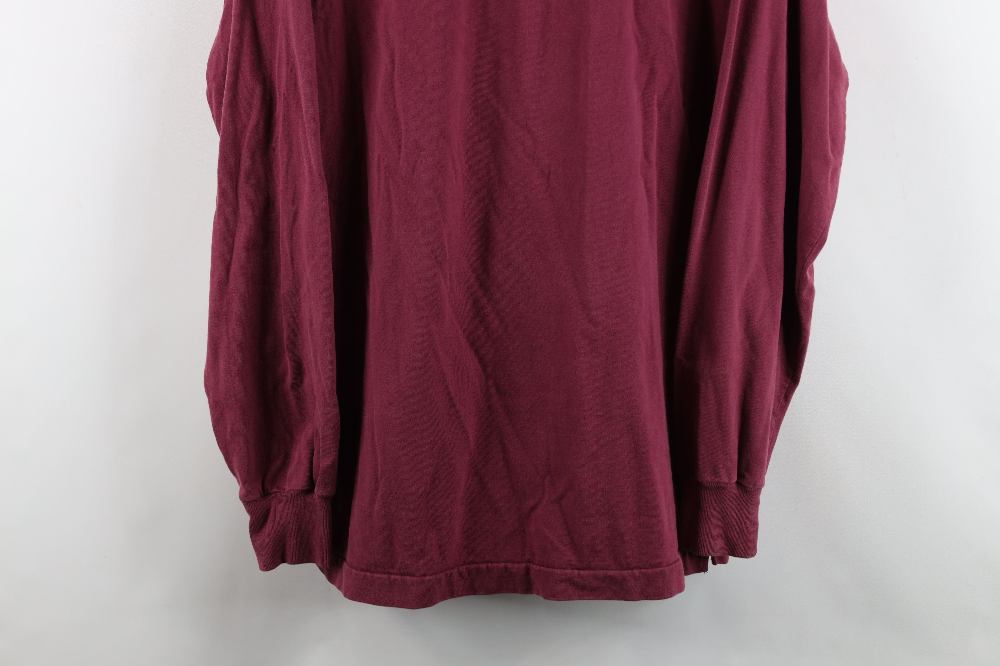 Vintage Vintage 90s Streetwear Blank Long Sleeve Henley T-Shirt Red Size US L / EU 52-54 / 3 - 3 Thumbnail