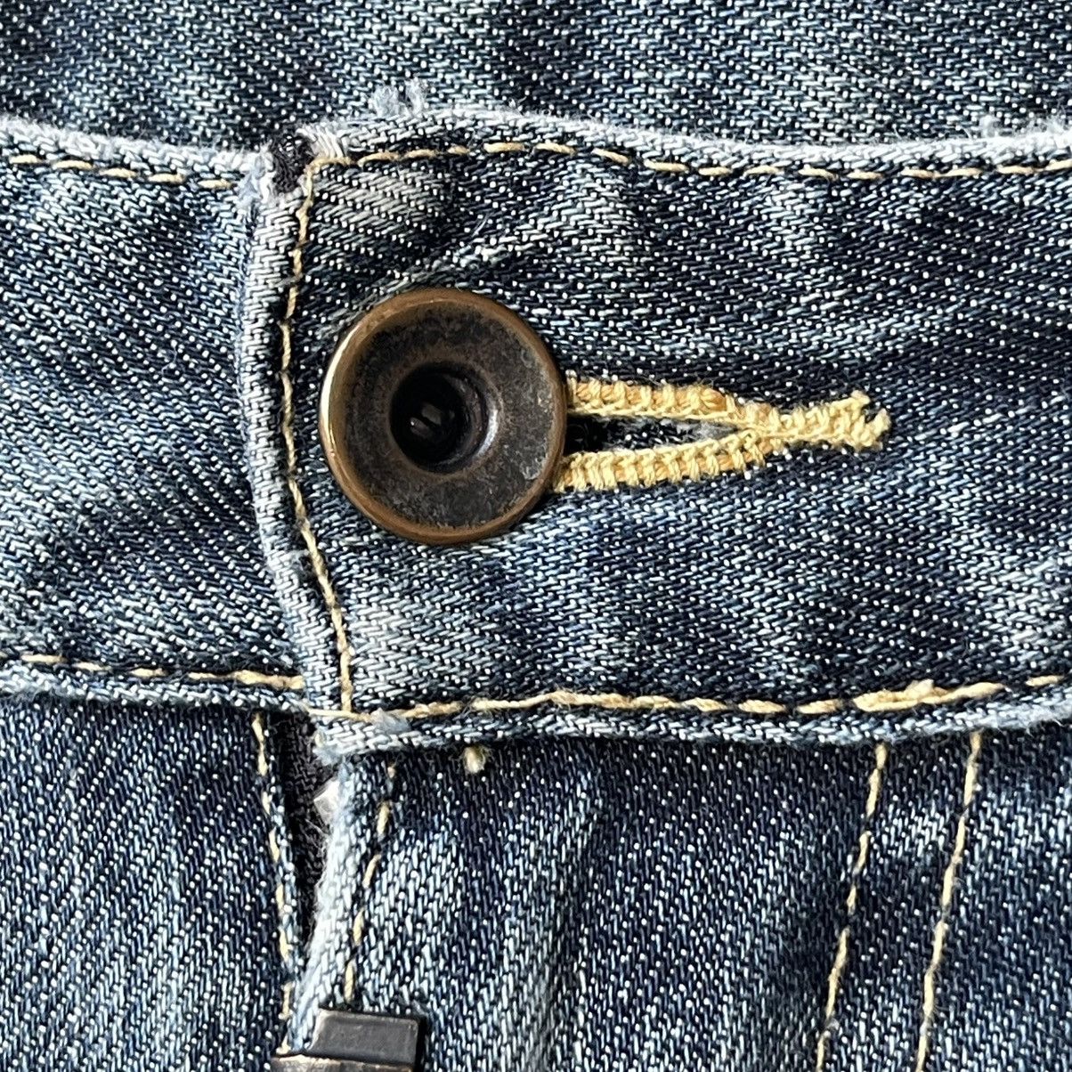 If Six Was Nine Thrashed L.G.B. Le Grand Bleu Skull Pocket Denim Jeans Size US 26 / EU 42 - 7 Thumbnail