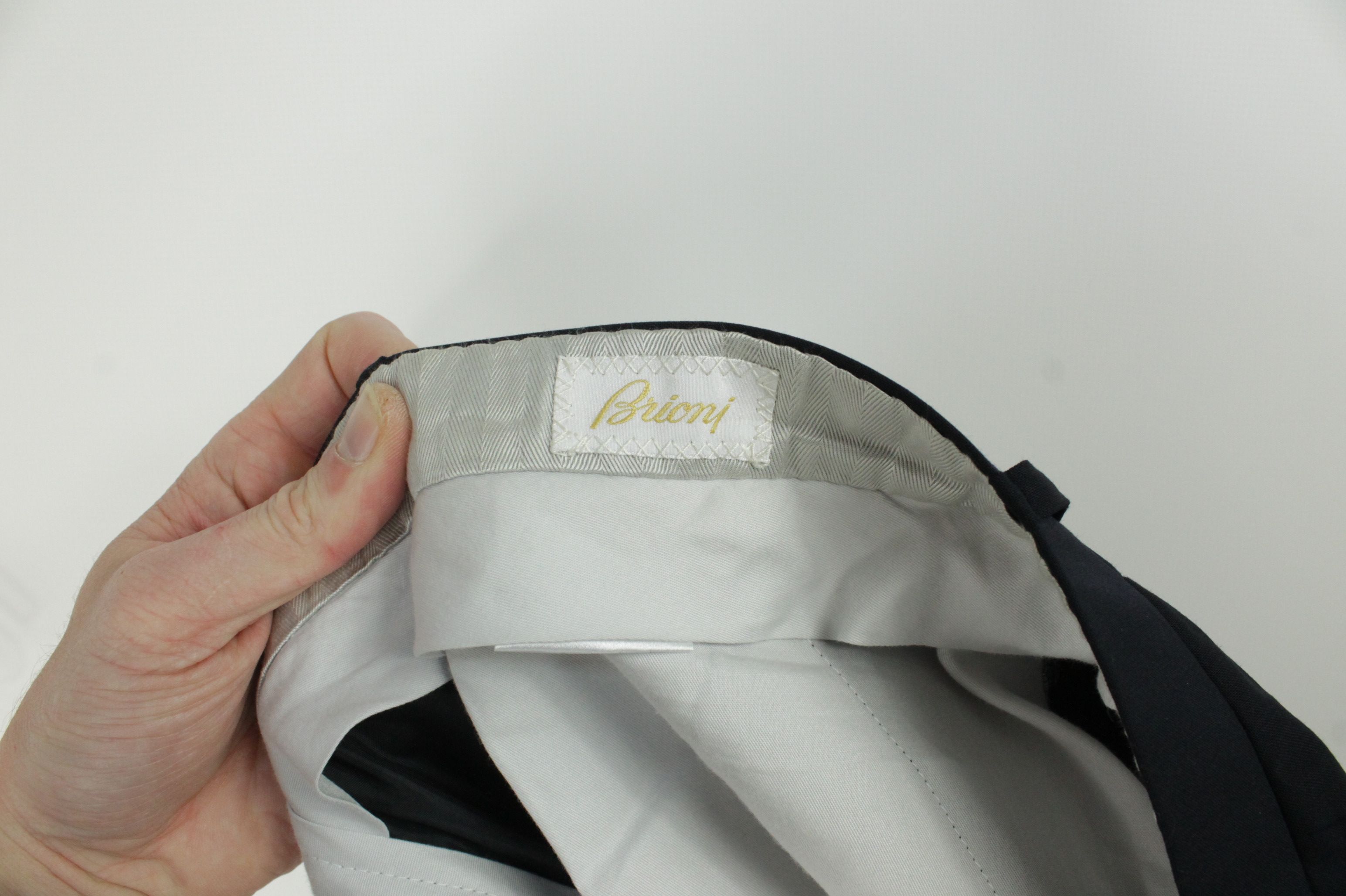 Brioni Brioni Delta Navy Wool Pleated Formal Trousers Pants Size US 42 / EU 58 - 7 Thumbnail