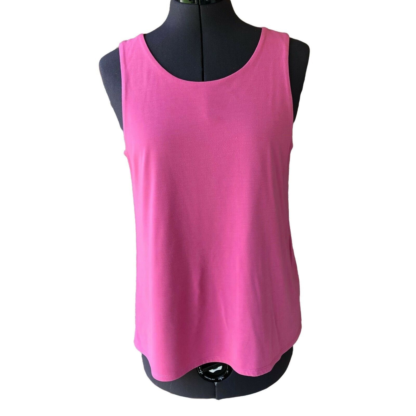 Other Laurie Solet Women's Bright Pink Sleeveless Top Tank Scoop-N Size M / US 6-8 / IT 42-44 - 1 Thumbnail