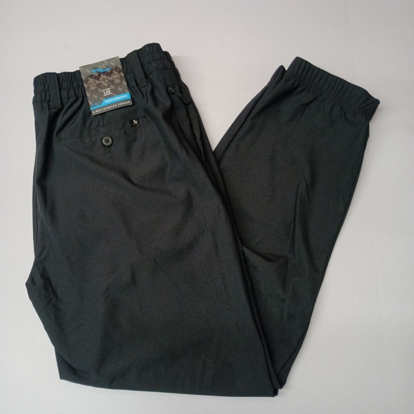 Other Birdie Bound Golf Joggers Men's L Black Stretch Drawstring Size US 34 / EU 50 - 1 Thumbnail
