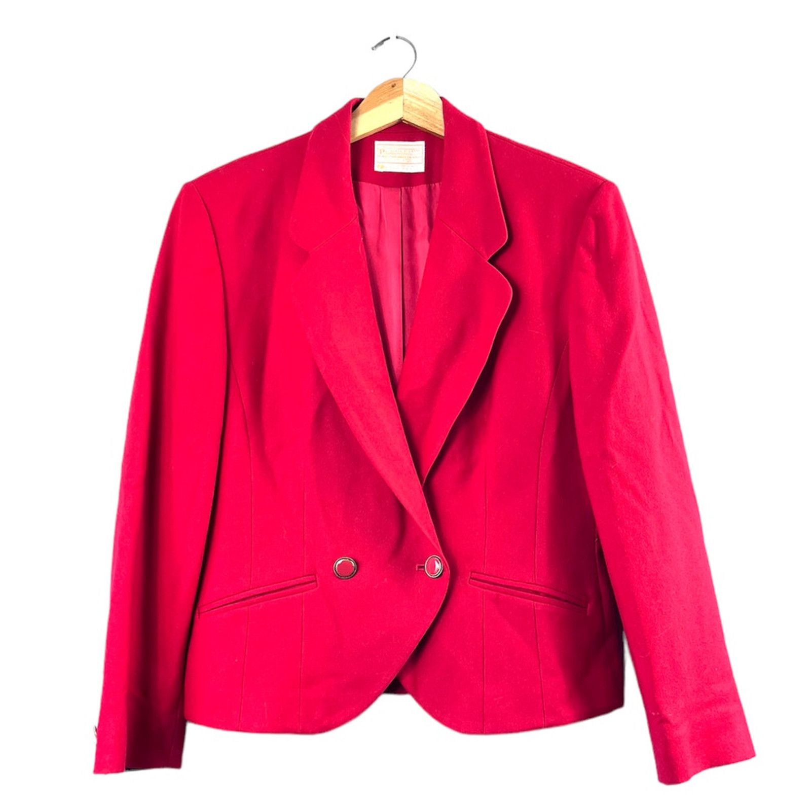 Pendleton Vintage Women's Red Wool Pendleton Blazer L Size L / US 10 / IT 46 - 1 Thumbnail