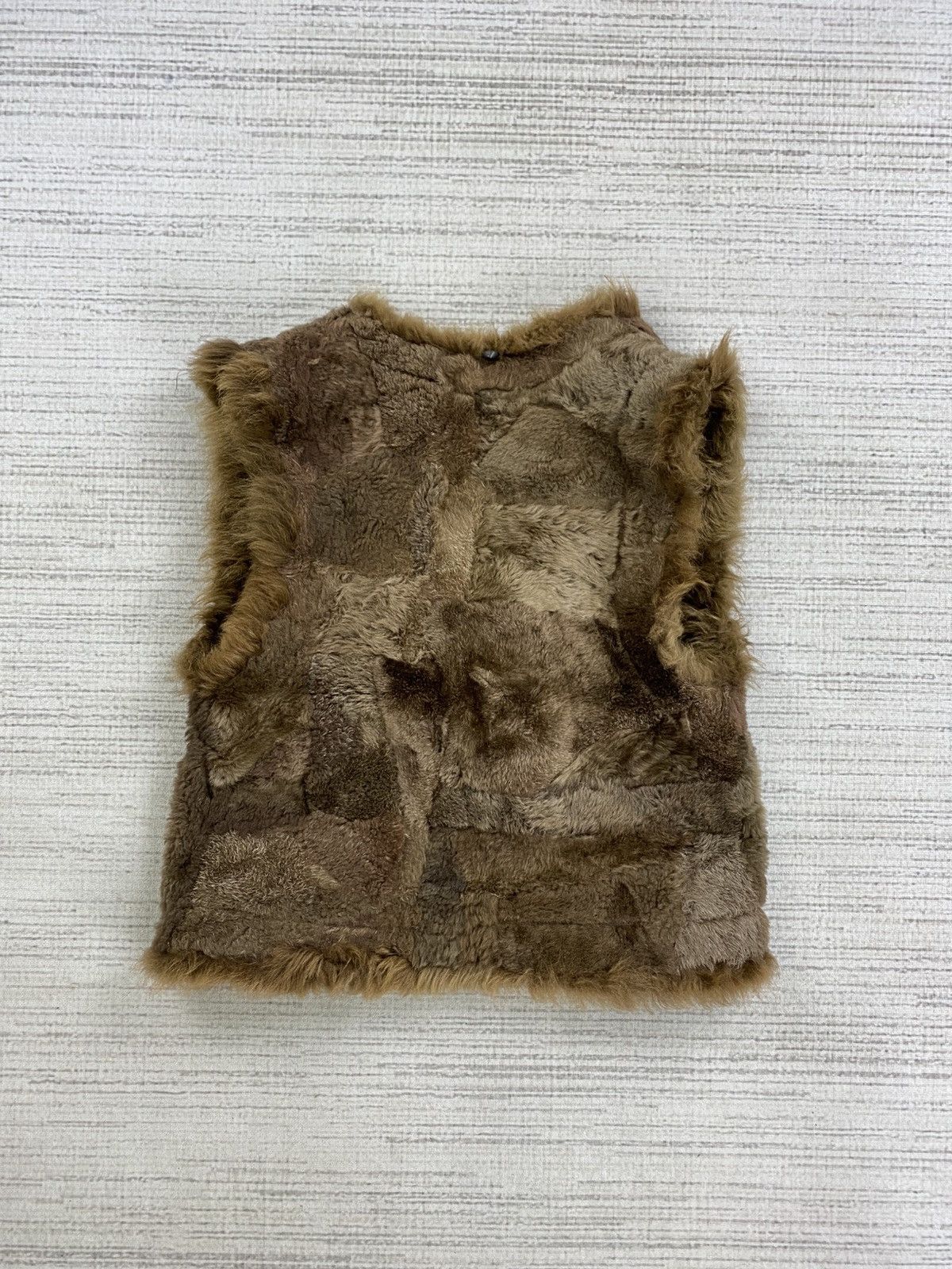 Leather × Other × Vintage Vintage Leather Patchwork Fur Vest Size US S / EU 44-46 / 1 - 2 Thumbnail