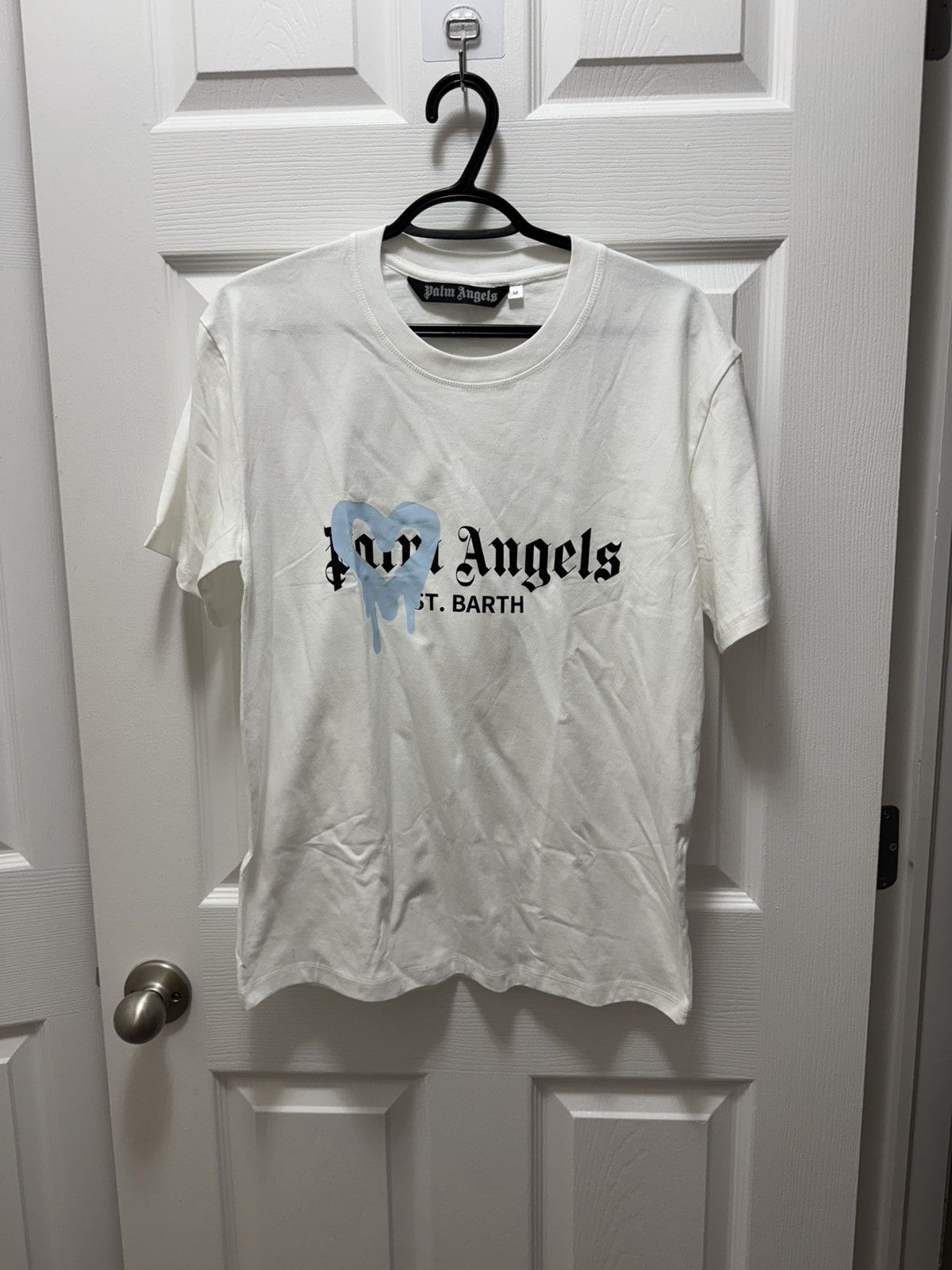 Palm Angels Palm Angels Heart Graffiti Logo White T-Shirt Streetwear Size US M / EU 48-50 / 2 - 1 Thumbnail