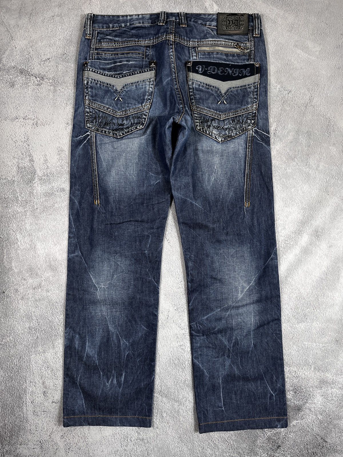 Vintage Vintage Y2K Japanese faded denim jeans streetwear size 34 Size US 34 / EU 50 - 2 Thumbnail