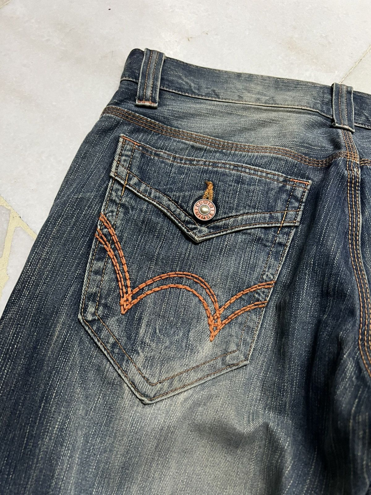 Edwin × If Six Was Nine × Japanese Brand 💥Flare💥 Edwin Exclusive Vintage XV Distress Mud Wash Jean Size US 34 / EU 50 - 18 Thumbnail