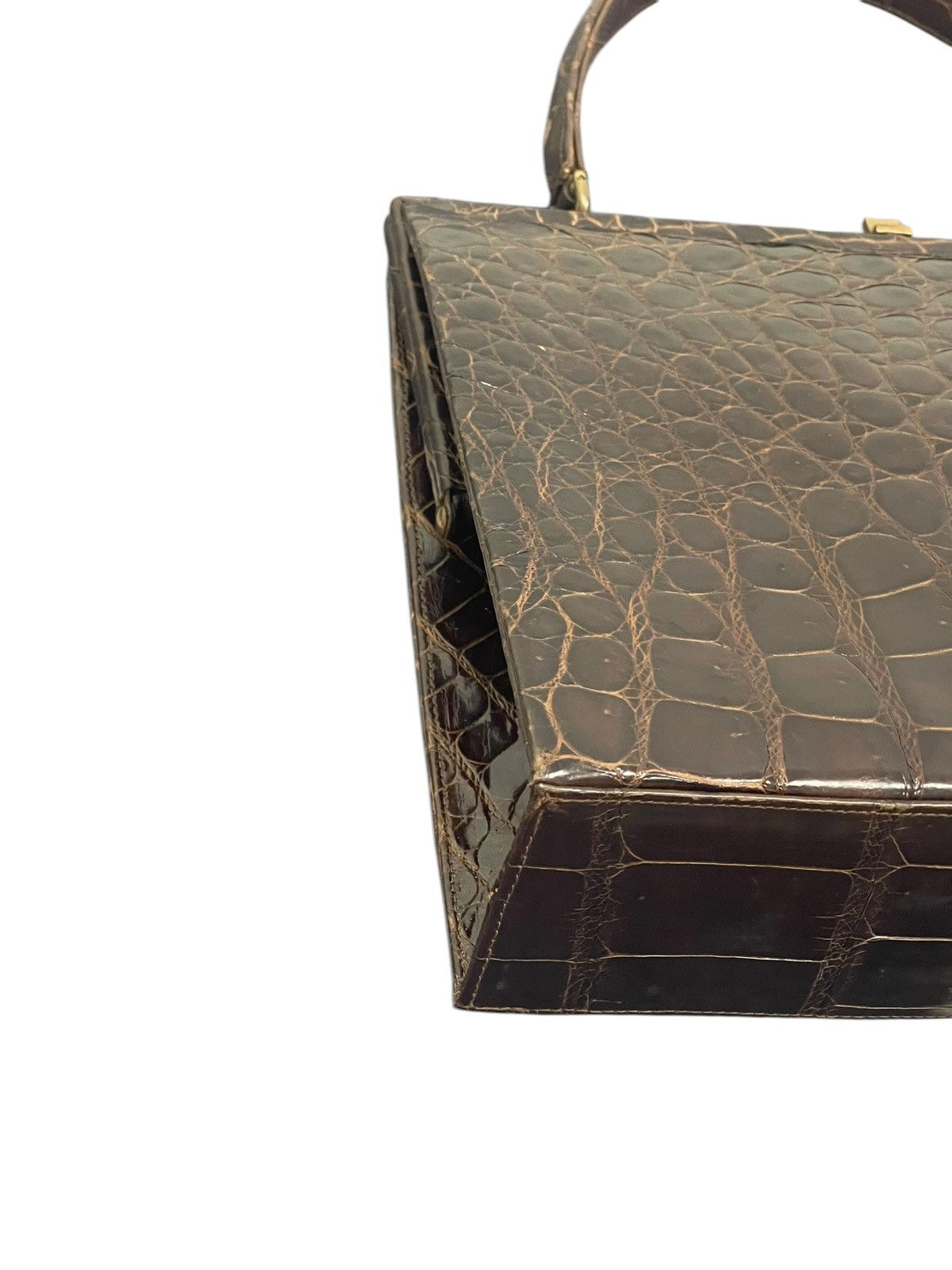 Genuine Leather Crocodile Skin Vtg DK Germany Hand Bag 1🟩3 Size ONE SIZE - 12 Thumbnail