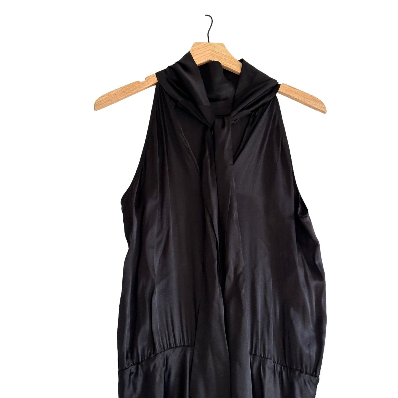 Generation Love Generation Love Arie Black Silk Maxi Dress, Size M, NWT, Hal Size M / US 6-8 / IT 42-44 - 8 Thumbnail
