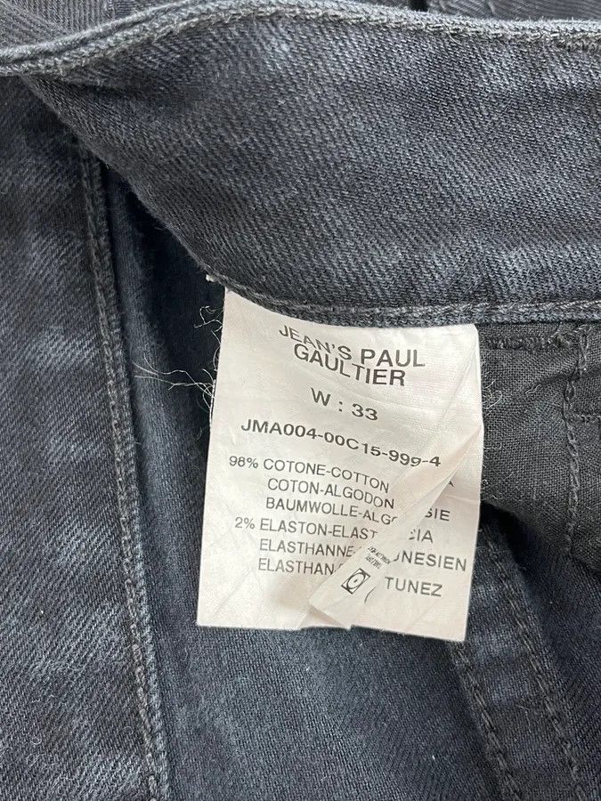 Jean Paul Gaultier 2000s Jean Paul Gaultier Black Denim Jeans Size US 32 / EU 48 - 10 Thumbnail