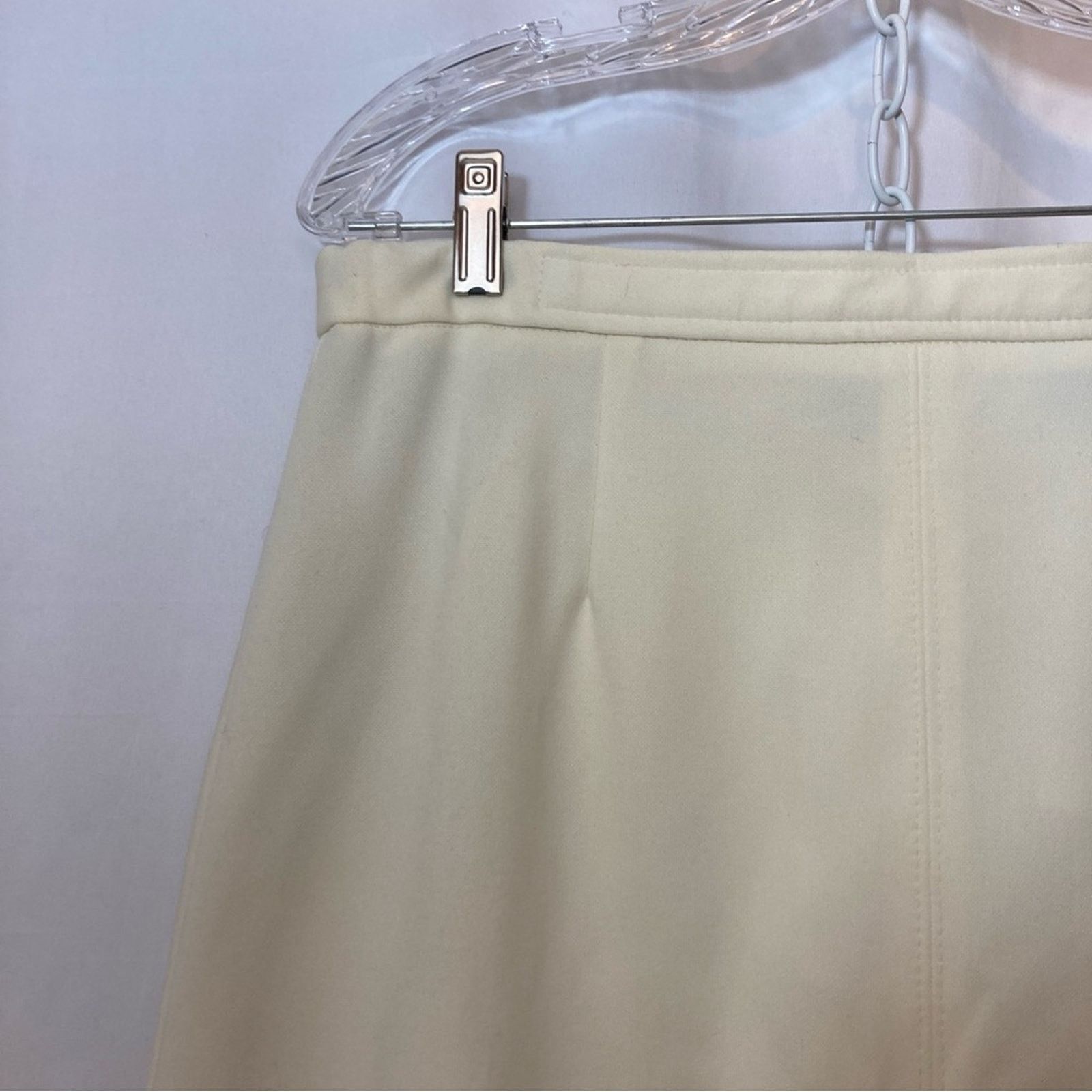 Other NWT Vintage Country Suburbans Ivory A-Line Back Slit Skirt Size 36" / US 14 / IT 50 - 6 Thumbnail