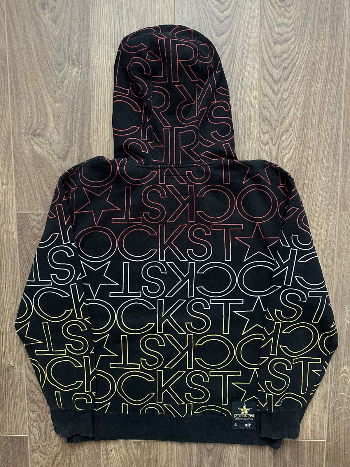 Rockstar Games × Vintage Rockstar Vintage Monogram Logo Full Zip Cotton Hoodie Size US L / EU 52-54 / 3 - 7 Thumbnail