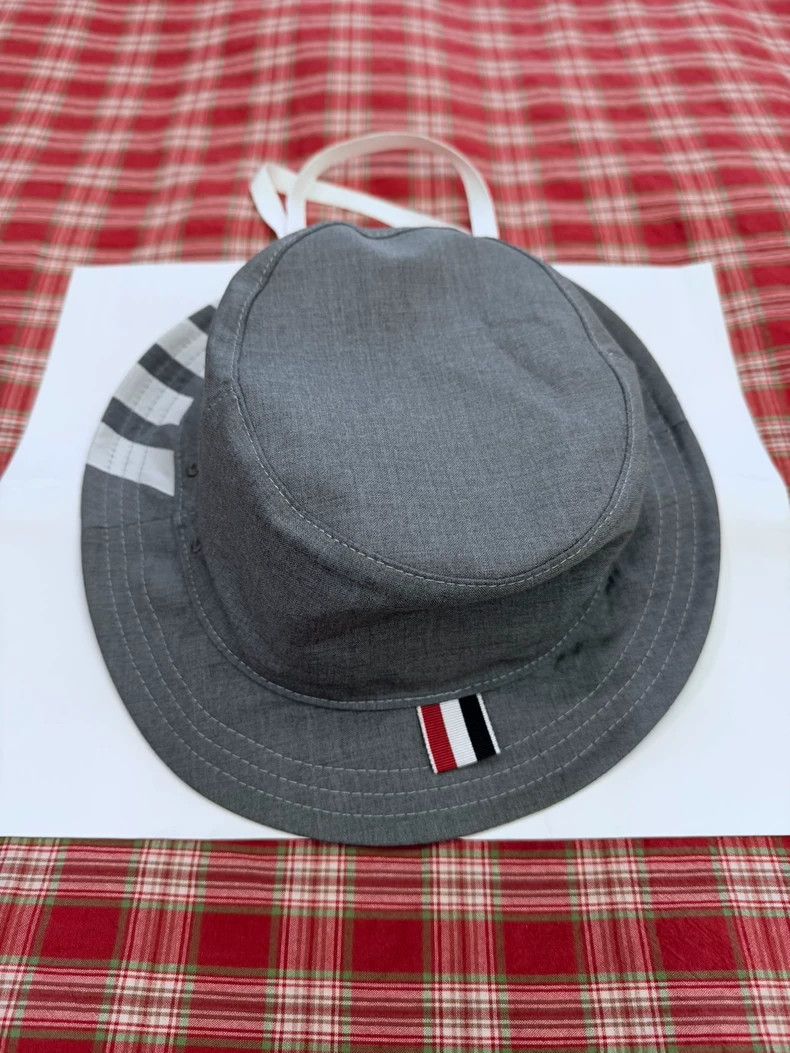 Thom Browne Gray Bucket Hat- dmc