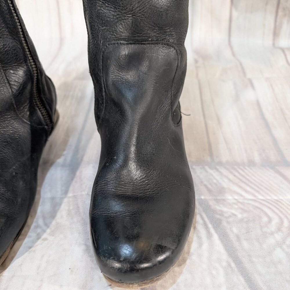 John Fluevog John Fluevog Radio ARD Black Leather Zipper Closure Riding Size US 8 / IT 38 - 2 Thumbnail