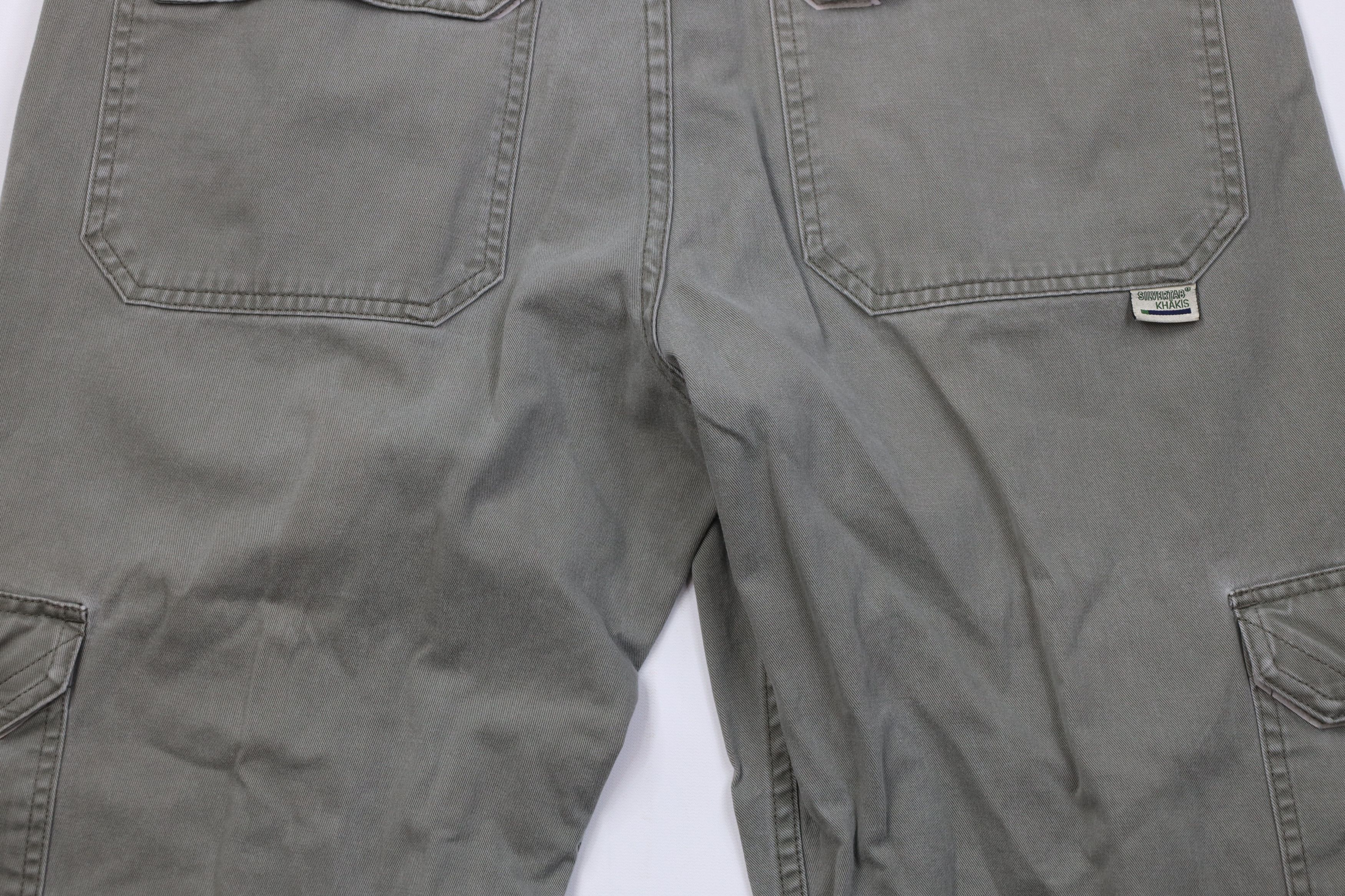 Levi's Vintage 90s Levis Silvertab Loose Wide Leg Cargo Pants Green Size US 36 / EU 52 - 12 Thumbnail
