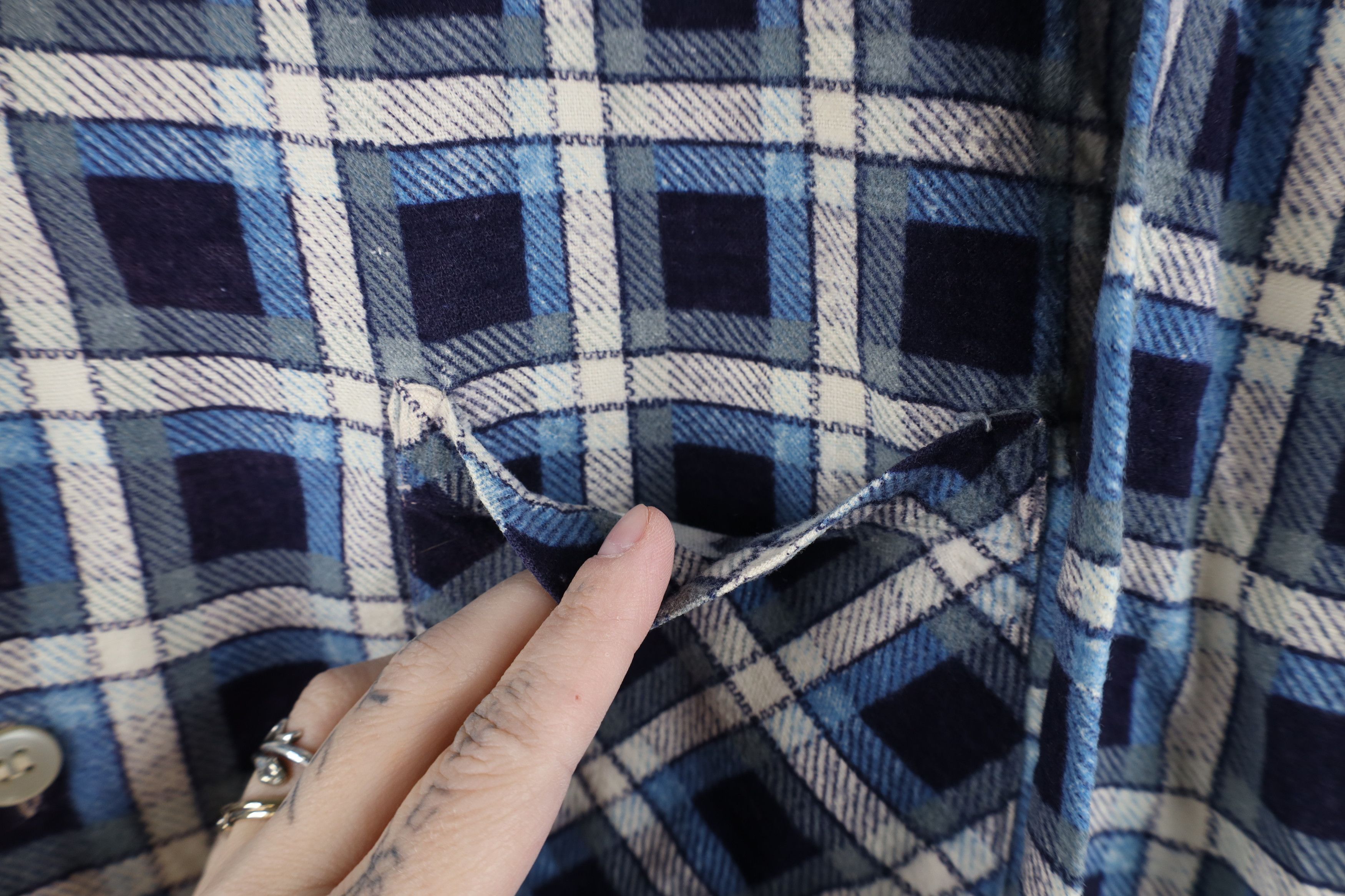 Vintage Vintage 60s 70s Streetwear Flannel Collared Button Shirt Size US M / EU 48-50 / 2 - 8 Thumbnail