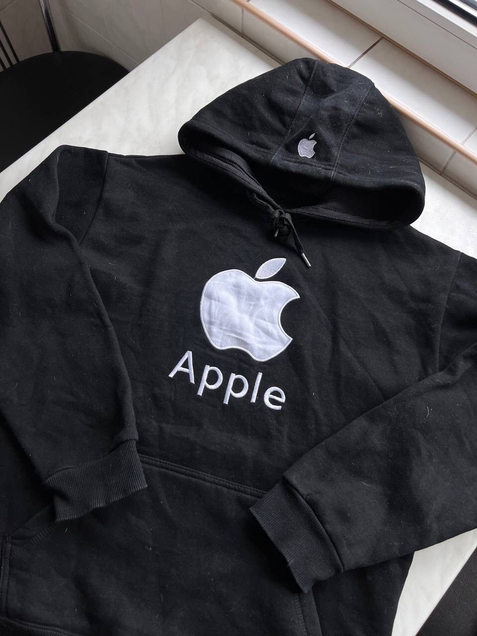 Apple × Designer Apple Big Logo Black Hoodie Size M/L Size US L / EU 52-54 / 3 - 2 Thumbnail