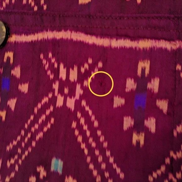 Other Boxy Jacket Women Burgundy Coconut Wood Buttons Boho Earthy Size M / US 6-8 / IT 42-44 - 7 Thumbnail