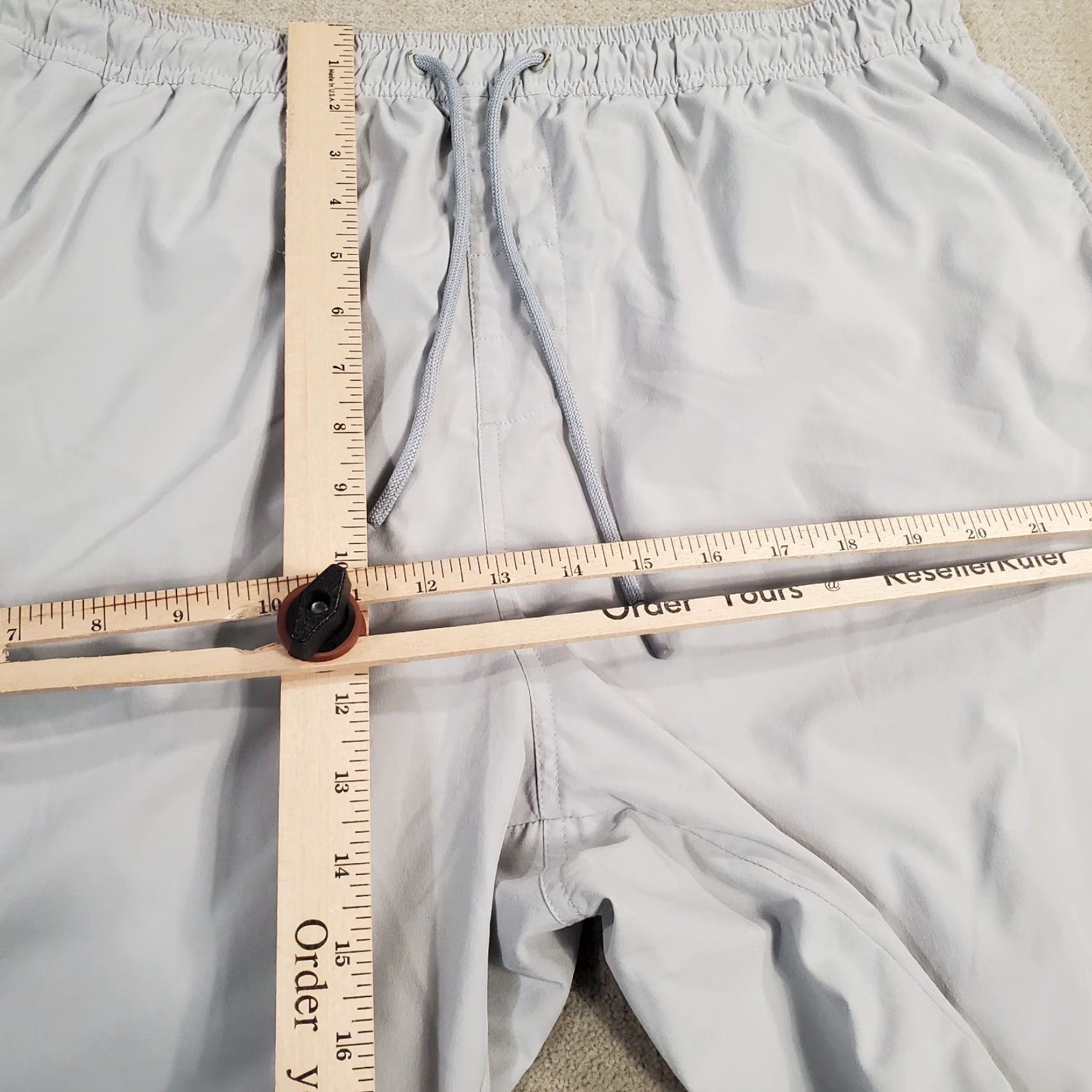 Vintage Bad Birdie Shorts Mens 2XL Gray Performance Stretch Drawstring Training Gym Shorts Size US 39 - 5 Thumbnail