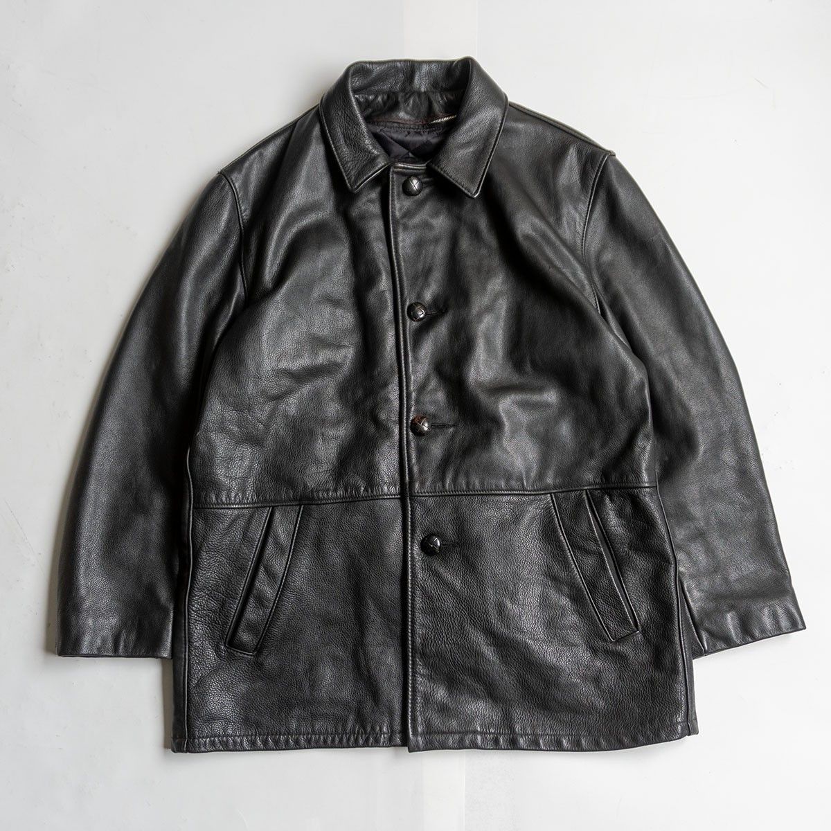 Schott SCHOTT 573 Thick Leather Car Coat Removable Liner Size XS Size US XS / EU 42 / 0 - 1 Thumbnail