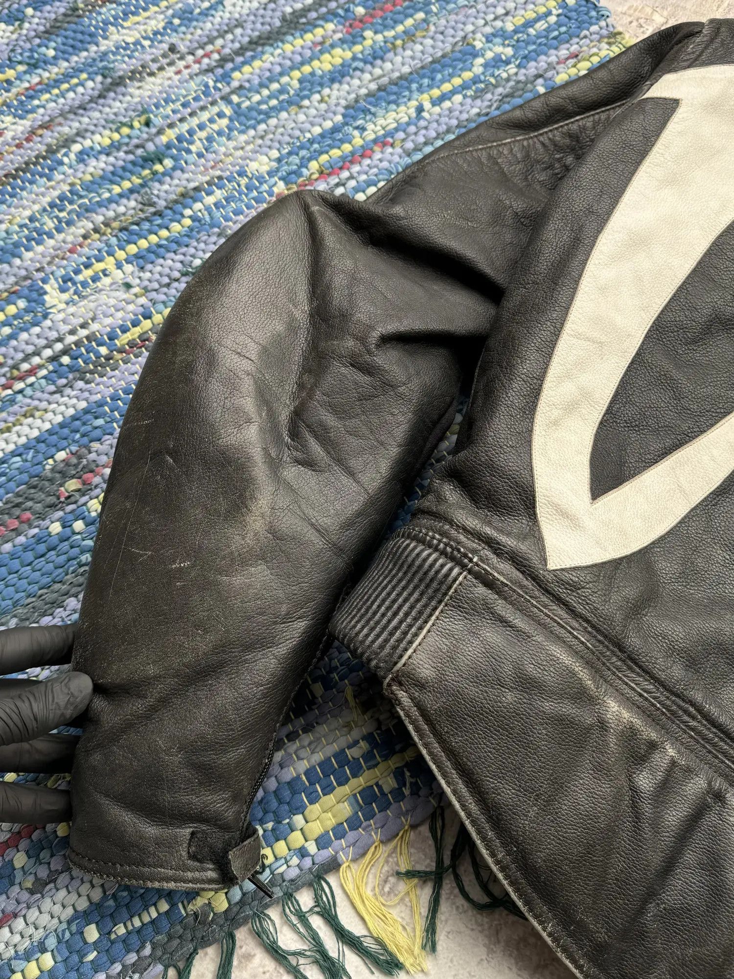 Vintage Riossi Racing Vintage Leather Moto Jacket A732D15(351) Size US M / EU 48-50 / 2 - 14 Thumbnail