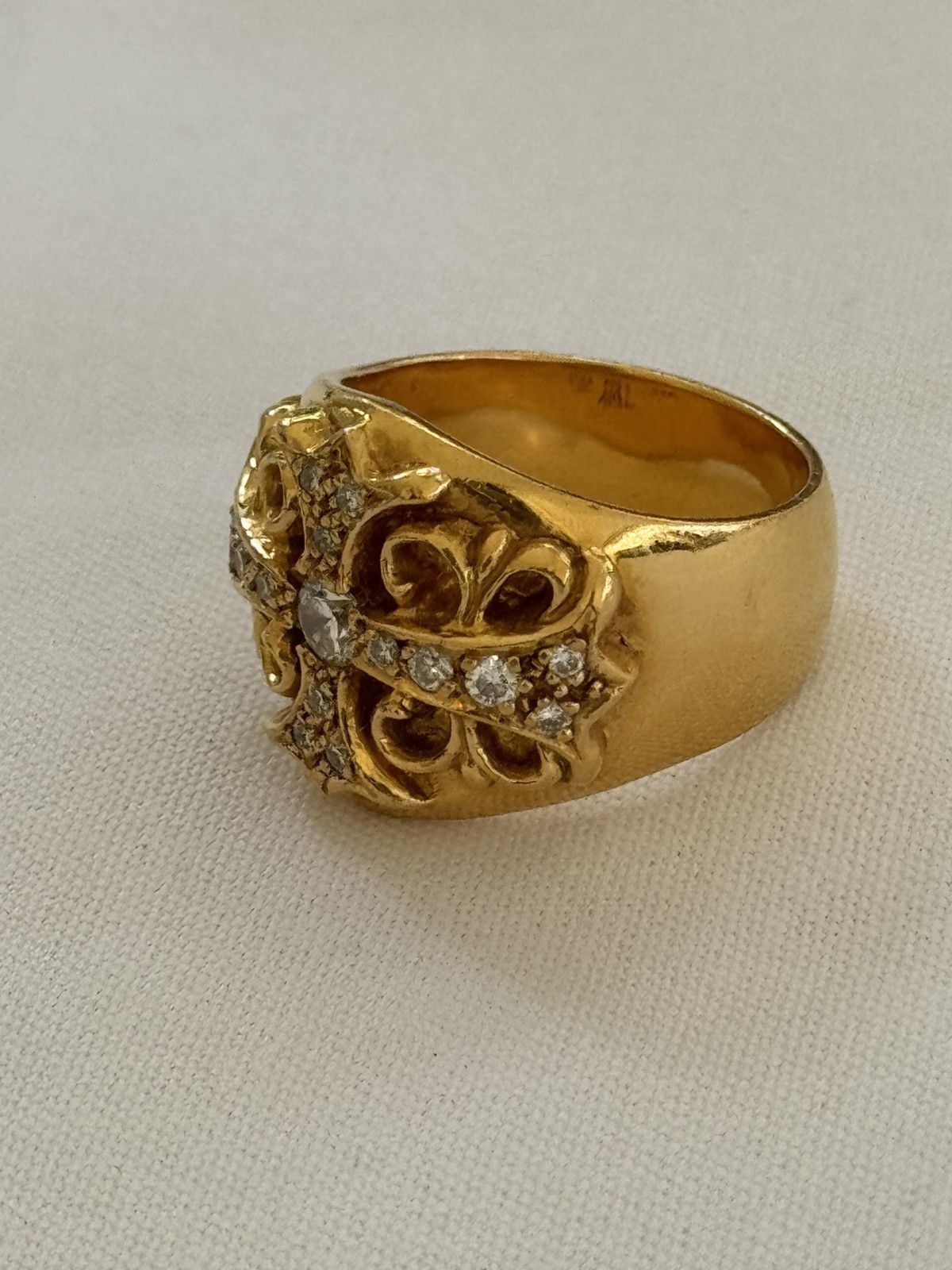 Chrome Hearts 22K GOLD DIAMOND RING Size ONE SIZE - 3 Thumbnail