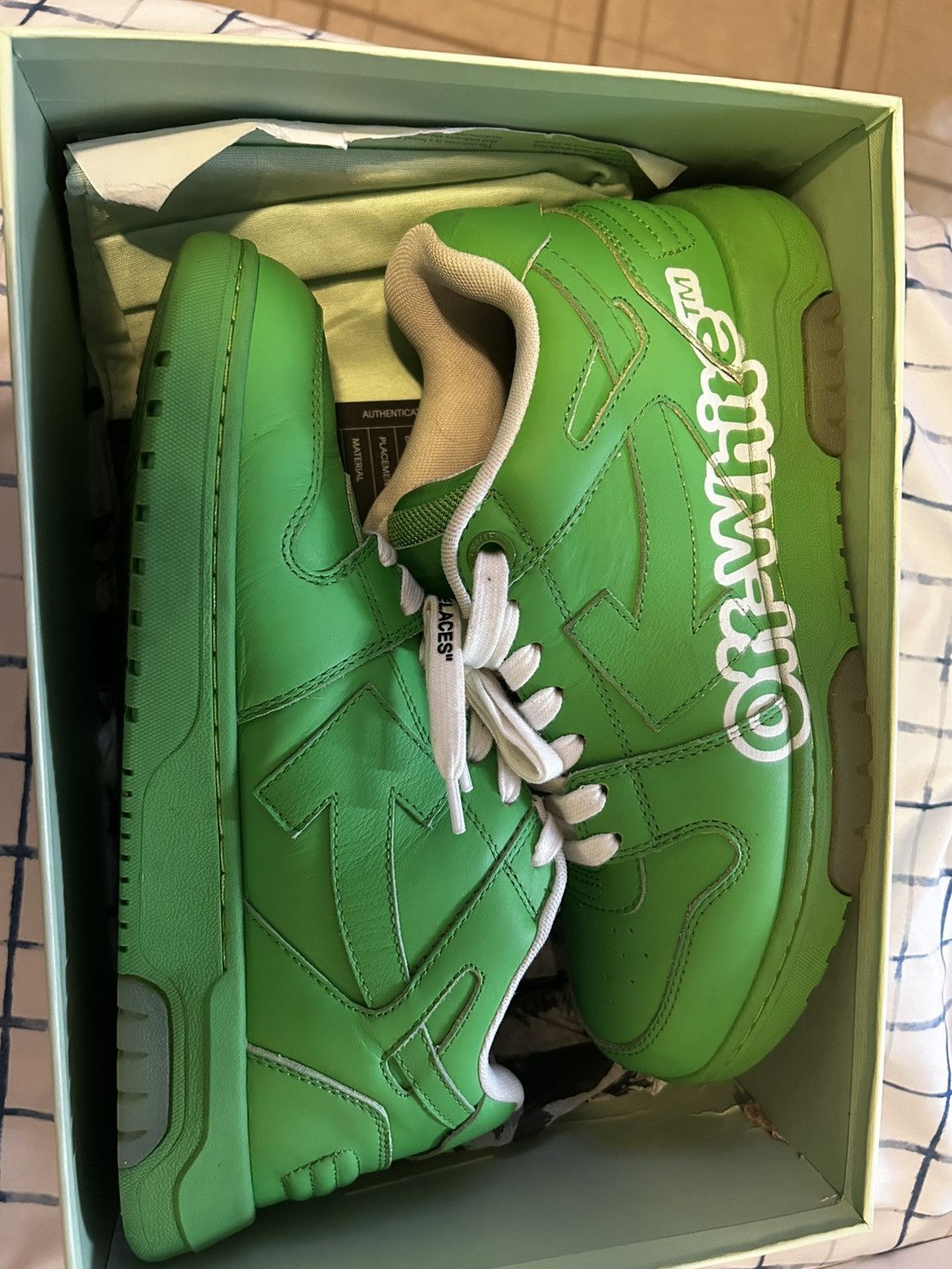 Off-White Off-White Out of Office “off white” Green Size US 8 / EU 41 - 2 Thumbnail