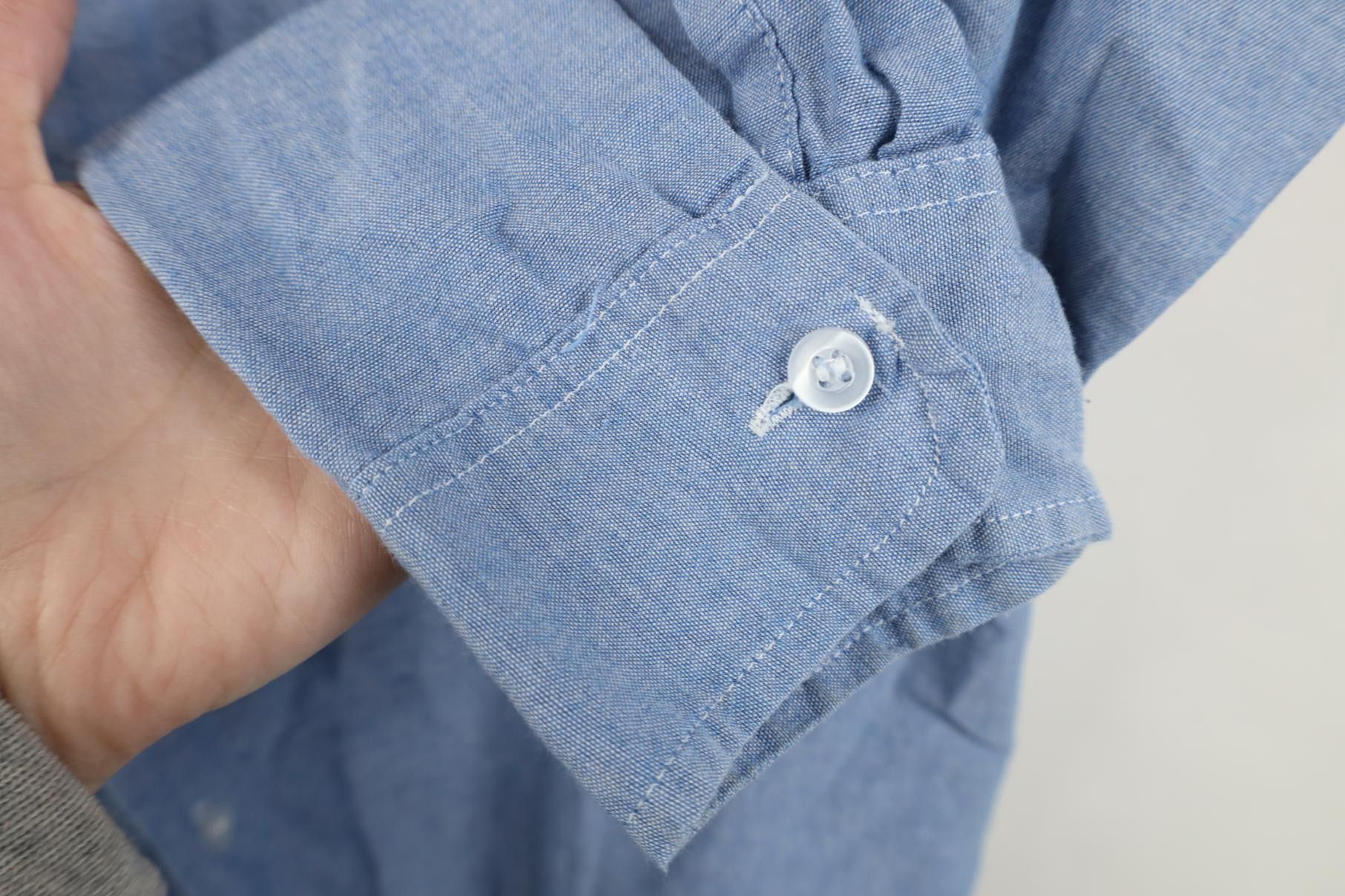 Vintage Vintage 90s Streetwear Workwear Collared Button Shirt Blue Size US XL / EU 56 / 4 - 7 Thumbnail