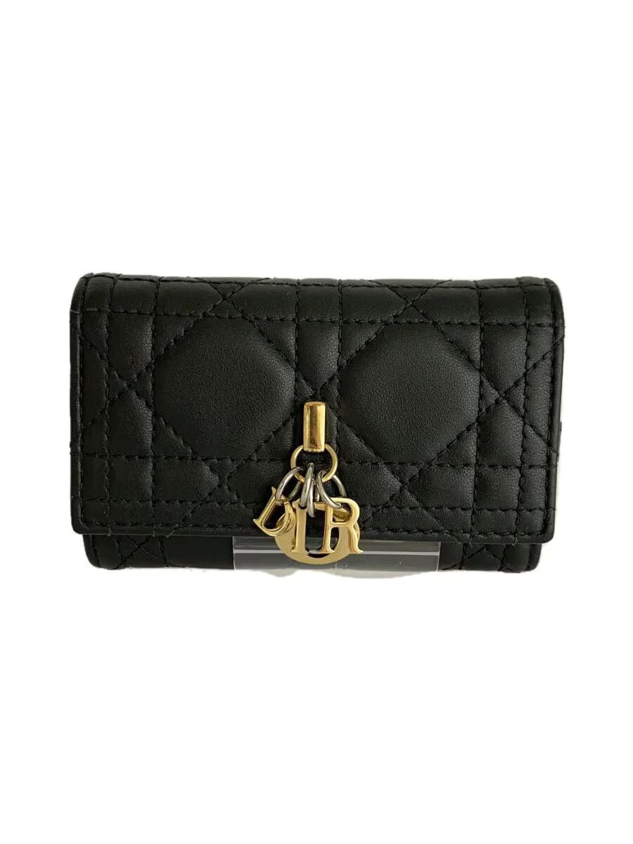Dior Dior Leather Key Case Black Size ONE SIZE - 1 Thumbnail