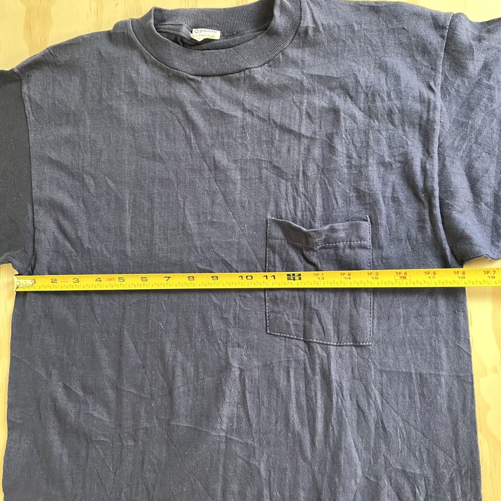 Spalding VINTAGE Spalding Shirt Mens Small Blue Crewneck Pocket 100% Cotton Basic Tee XS-XL Navy Crew Neck Short Sleeve Lint Free Mens Small Size US S / EU 44-46 / 1 - 5 Thumbnail