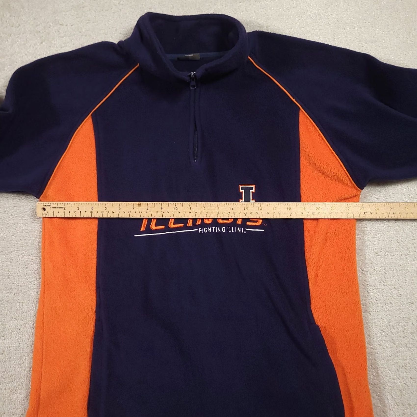Vintage VINTAGE Pro Edge University Of Illinois 1/4 Zip Fleece Sweatshirt Mens Large Blue 90s Size US L / EU 52-54 / 3 - 3 Thumbnail