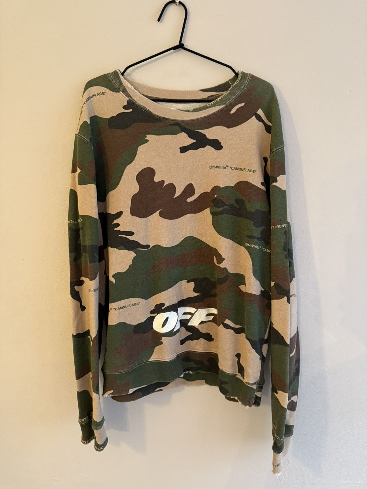 Off-White Off-white camouflage cotton sweatshirt 2013 Size US L / EU 52-54 / 3 - 1 Thumbnail