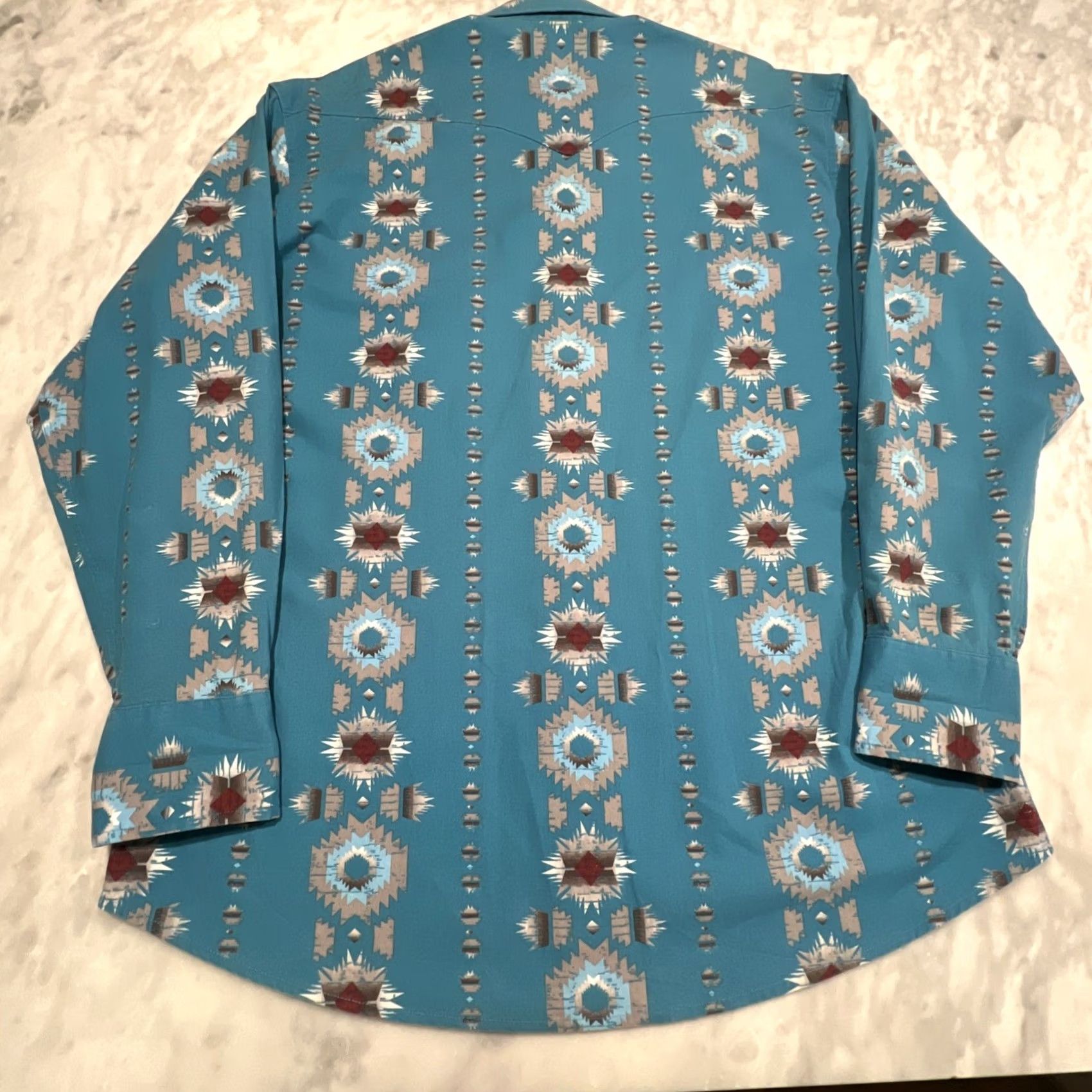 Vintage Panhandle Slim Western Pearl Snap Shirt Men L Aztec Southwest Long Sl. Cotton Size US L / EU 52-54 / 3 - 6 Thumbnail