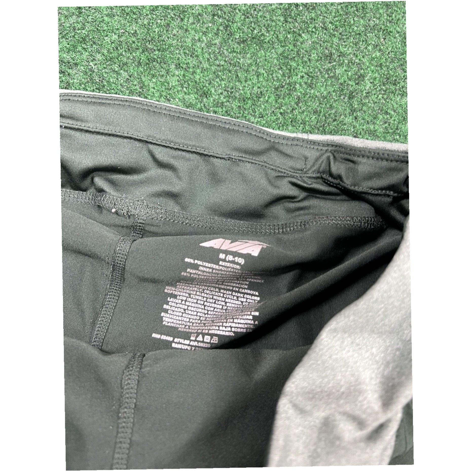 Avia Avia Womens Running Shorts With Bike Liner Sz Medium (8-10) Olive Green Size 32" / US 10 / IT 46 - 4 Thumbnail