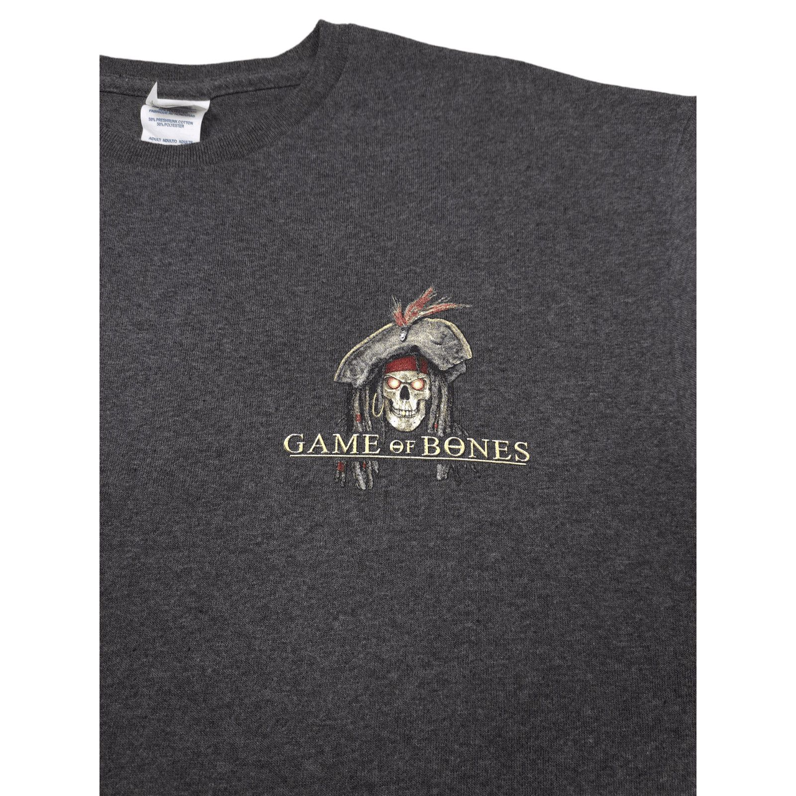 Vintage Vintage Game of Bones Thrones Parody Skull Art T-shirt Size US L / EU 52-54 / 3 - 4 Thumbnail
