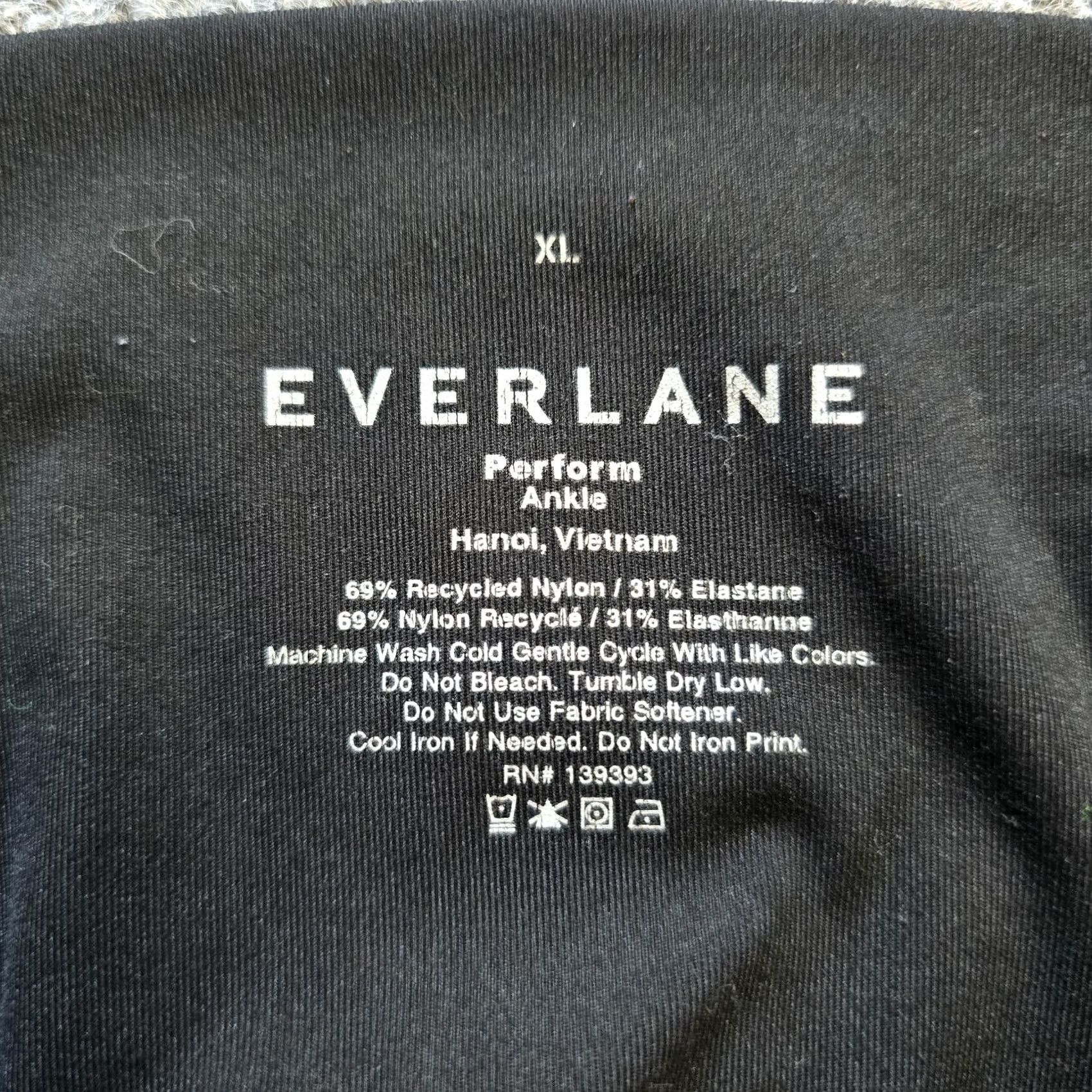 Everlane Everlane Pants Womens XL Black Perform Ankle Stretch Leggings Athletic Yoga 7/8 Inseam Skinny Womens Activewear Size 40" / US 18 - 3 Thumbnail
