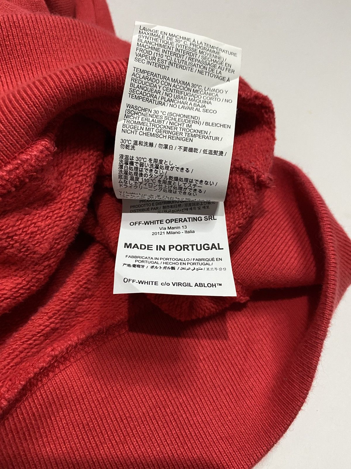 Off-White OFF WHITE FW 19/20 DIAG UNFINISHED SLIM HOODIE Size US S / EU 44-46 / 1 - 10 Thumbnail