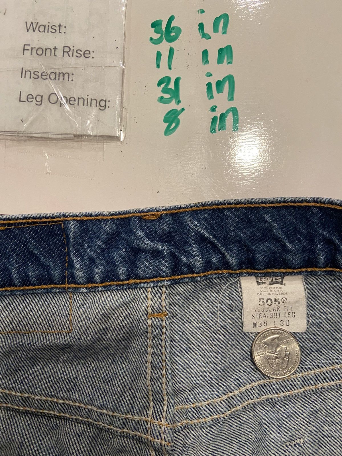 Levi's Vintage Levi’s 505 Orange Tab Denim Size US 36 / EU 52 - 3 Thumbnail