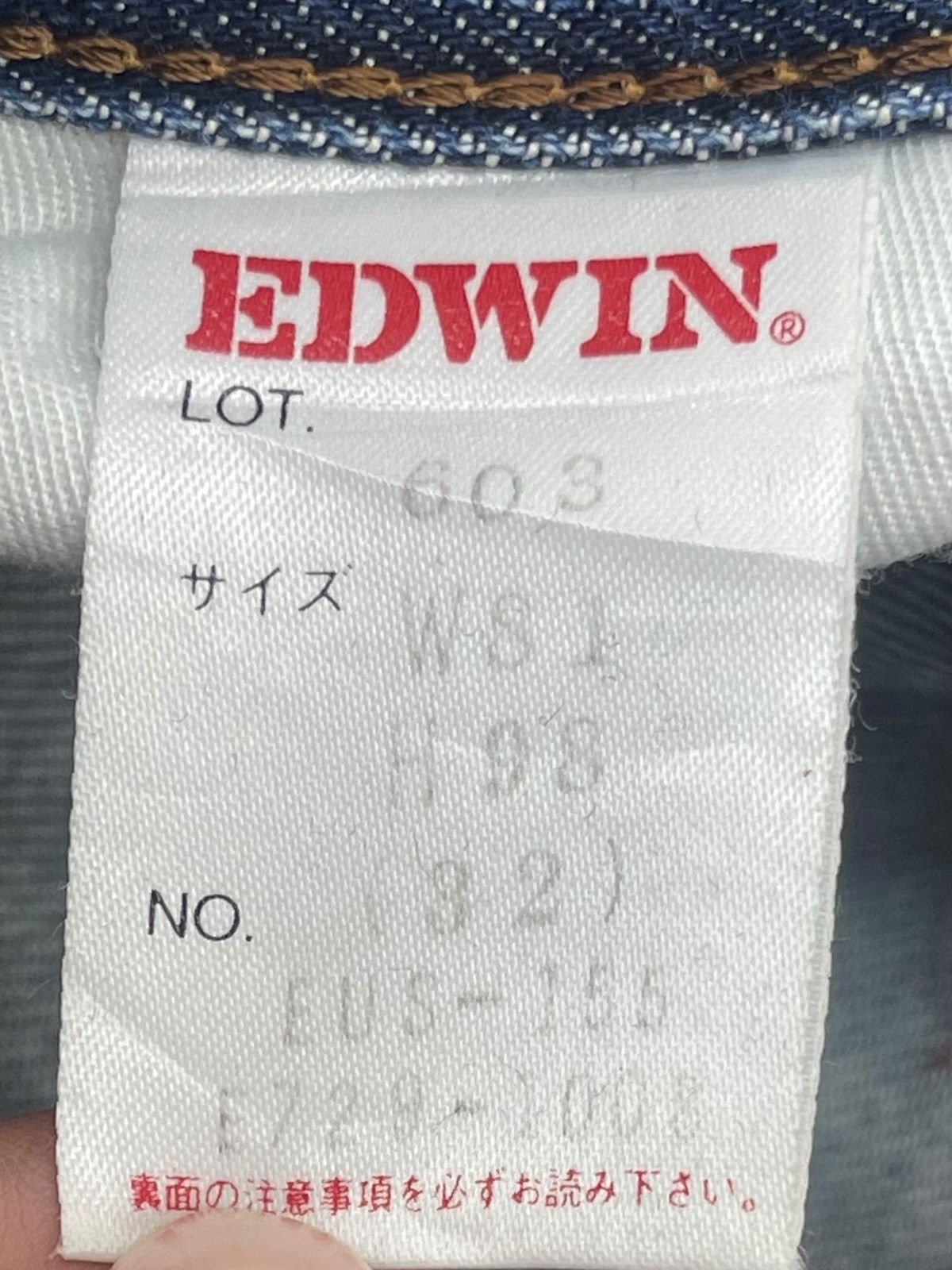 Edwin Edwin Blue Wash Whiskered Style Straight Leg jeans Size US 31 - 10 Thumbnail