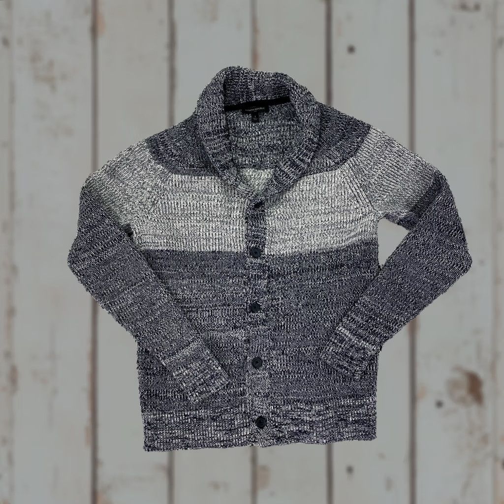 Banana Republic VINTAGE Banana Republic Cardigan Sweater Womens Large Gray 100% Cotton Knit V-Neck Button Size L / US 10 / IT 46 - 1 Thumbnail