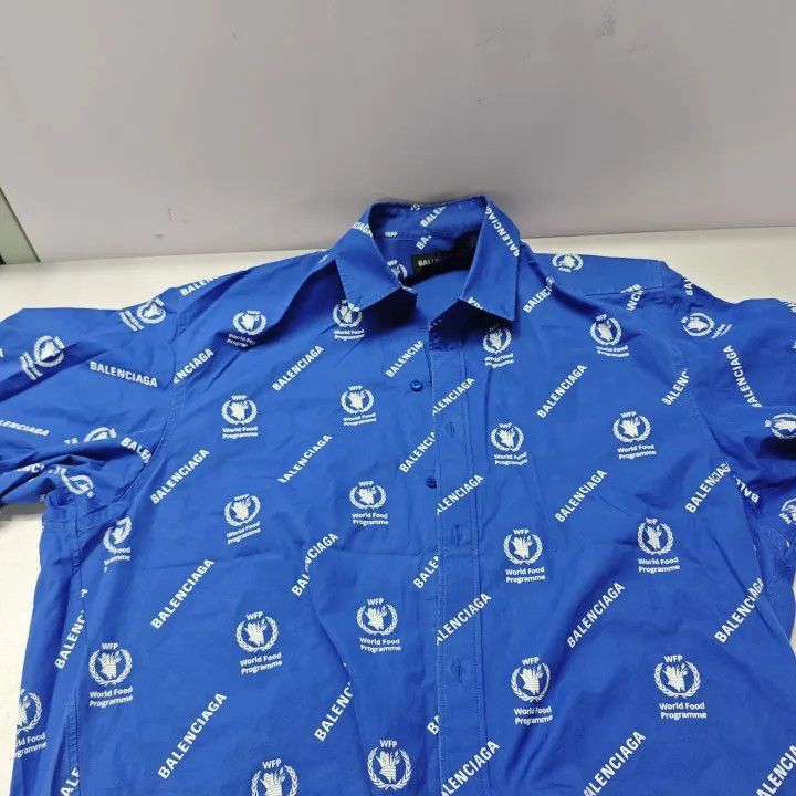 Balenciaga Balenciaga Balenciaga Blue Short Sleeve Shirt -2507 Size US M / EU 48-50 / 2 - 3 Thumbnail