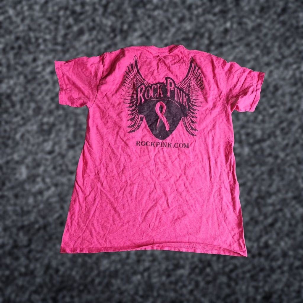 Doublet Rock Pink T-Shirt Adult M Pink Breast Cancer Awareness Double Sided Tattoo Angel Wings Size US M / EU 48-50 / 2 - 1 Thumbnail