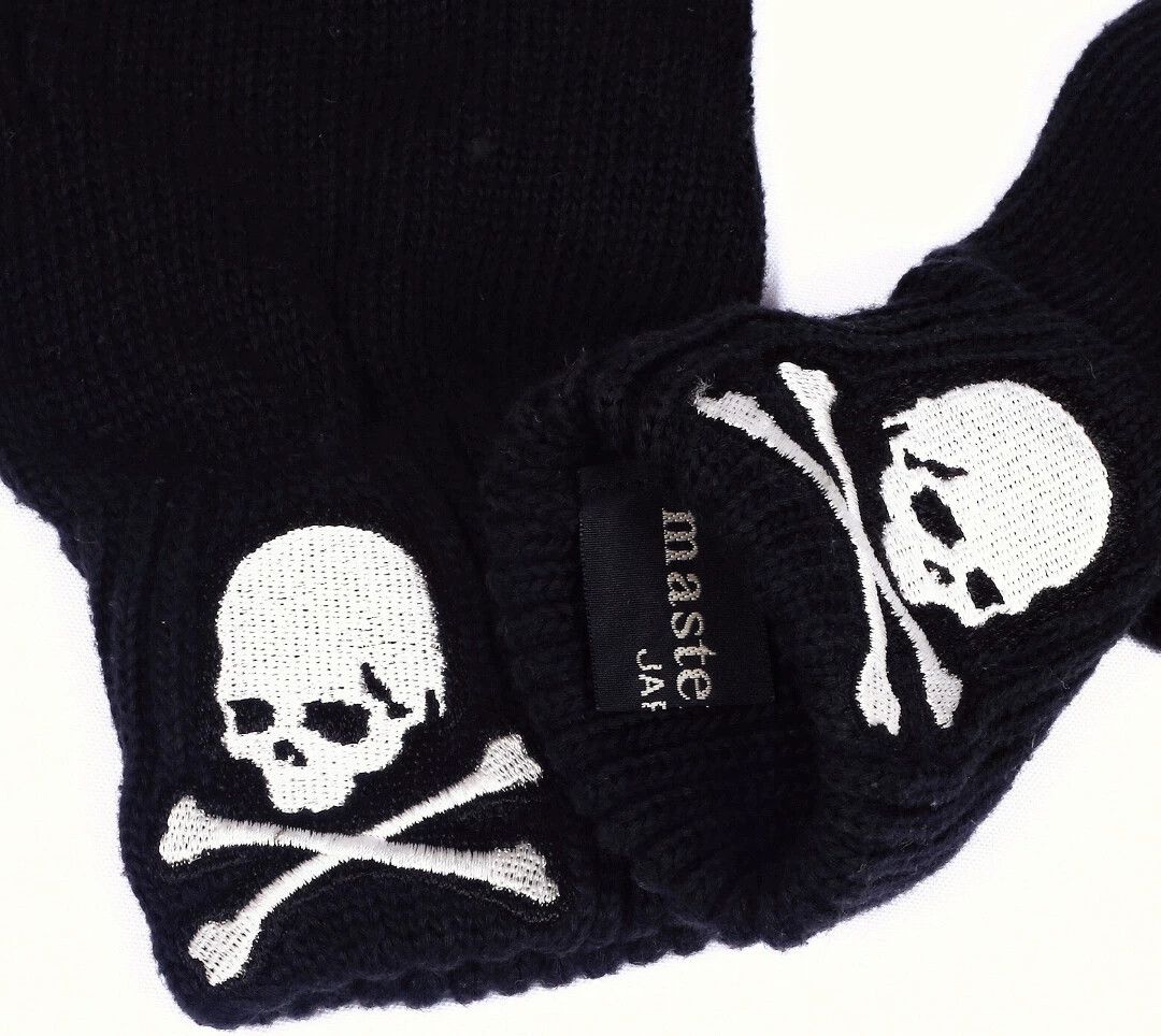 Mastermind Japan mmj side skull embroidery half-finger gloves Size ONE SIZE - 4 Thumbnail