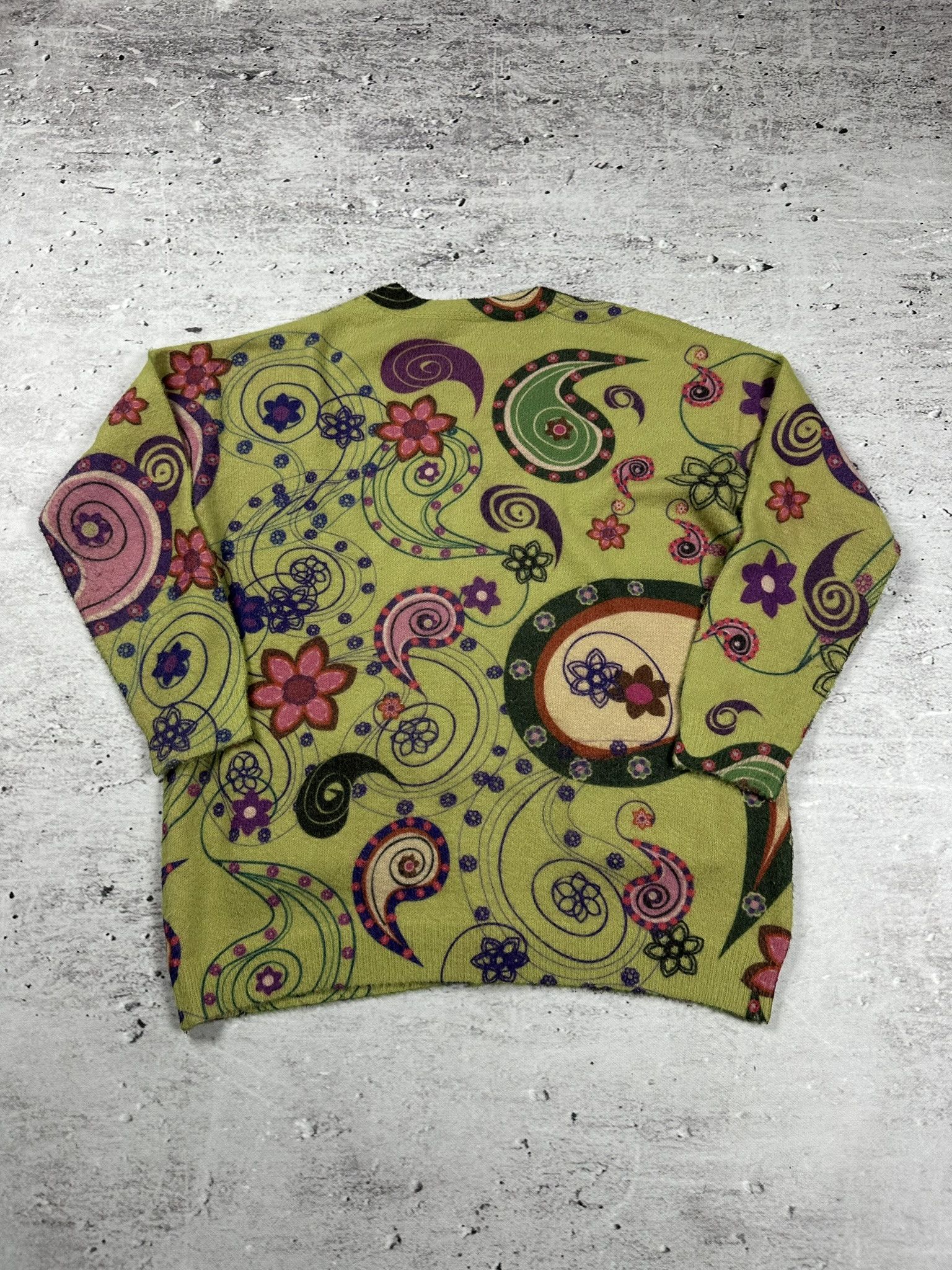 Vintage Vintage floral wool cardigan jumper Size US XL / EU 56 / 4 - 6 Thumbnail