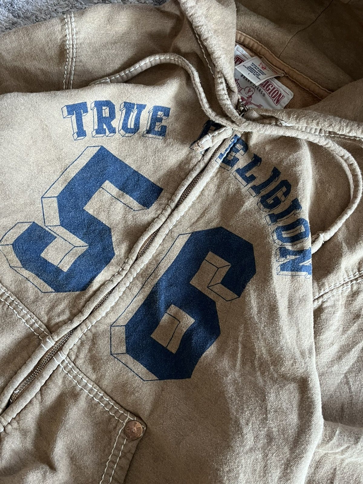 True Religion Vintage Y2K True Religion Zip Hoodie Size US L / EU 52-54 / 3 - 3 Thumbnail