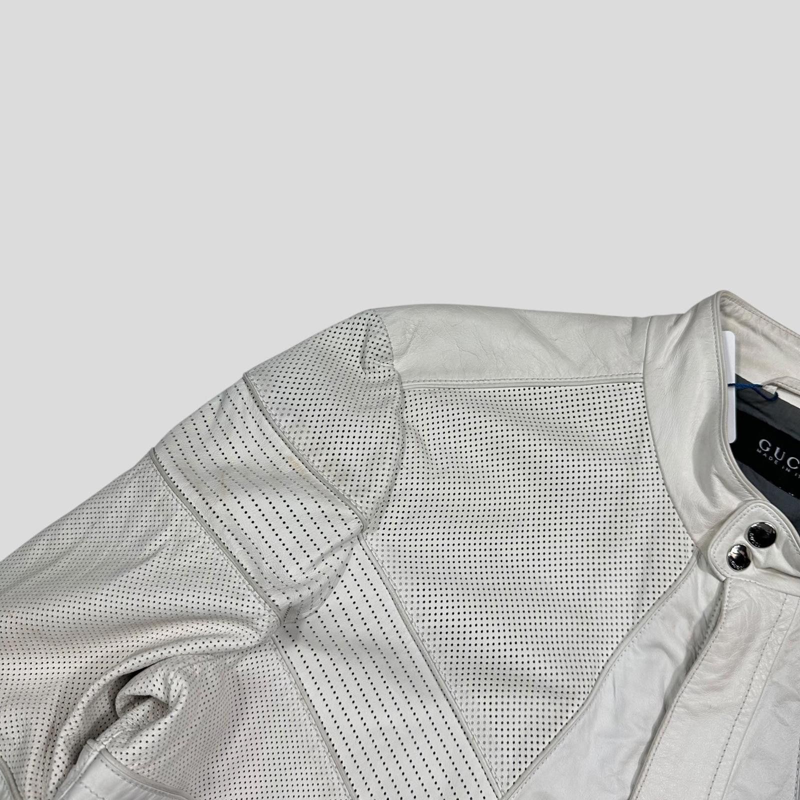 Gucci Gucci 2010 Nappa Leather Café Racer Perforate Biker Jacket L Size US L / EU 52-54 / 3 - 7 Thumbnail