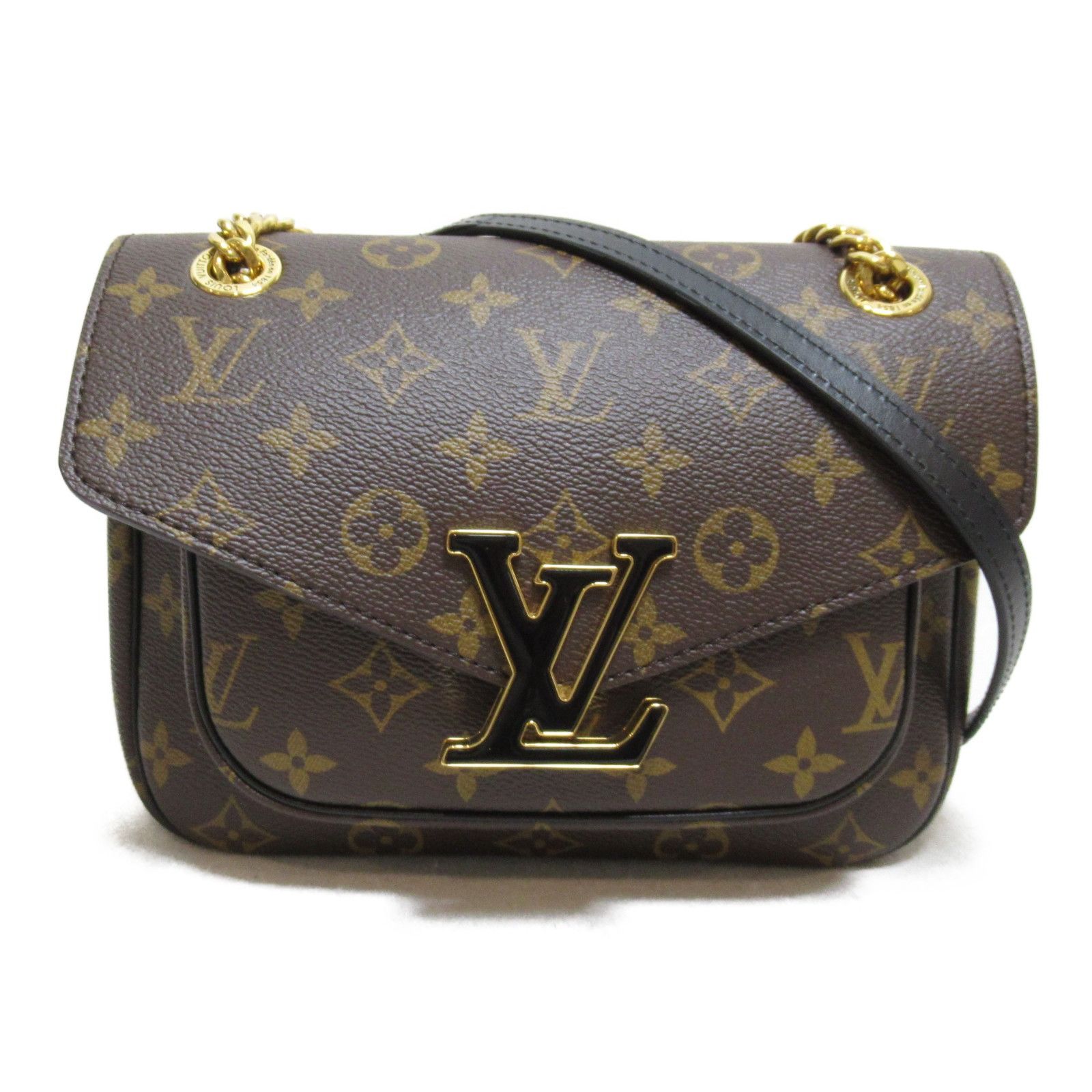 image of Louis Vuitton Passy Shoulder Bag Canvas Monogram Brown, Women's